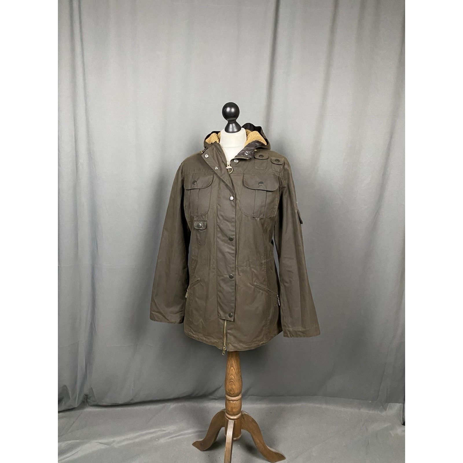Barbour Barbour Winter Force Women's Brown Insulated Waxed Parka Jac Size XL / US 12-14 / IT 48-50 - 2 Thumbnail