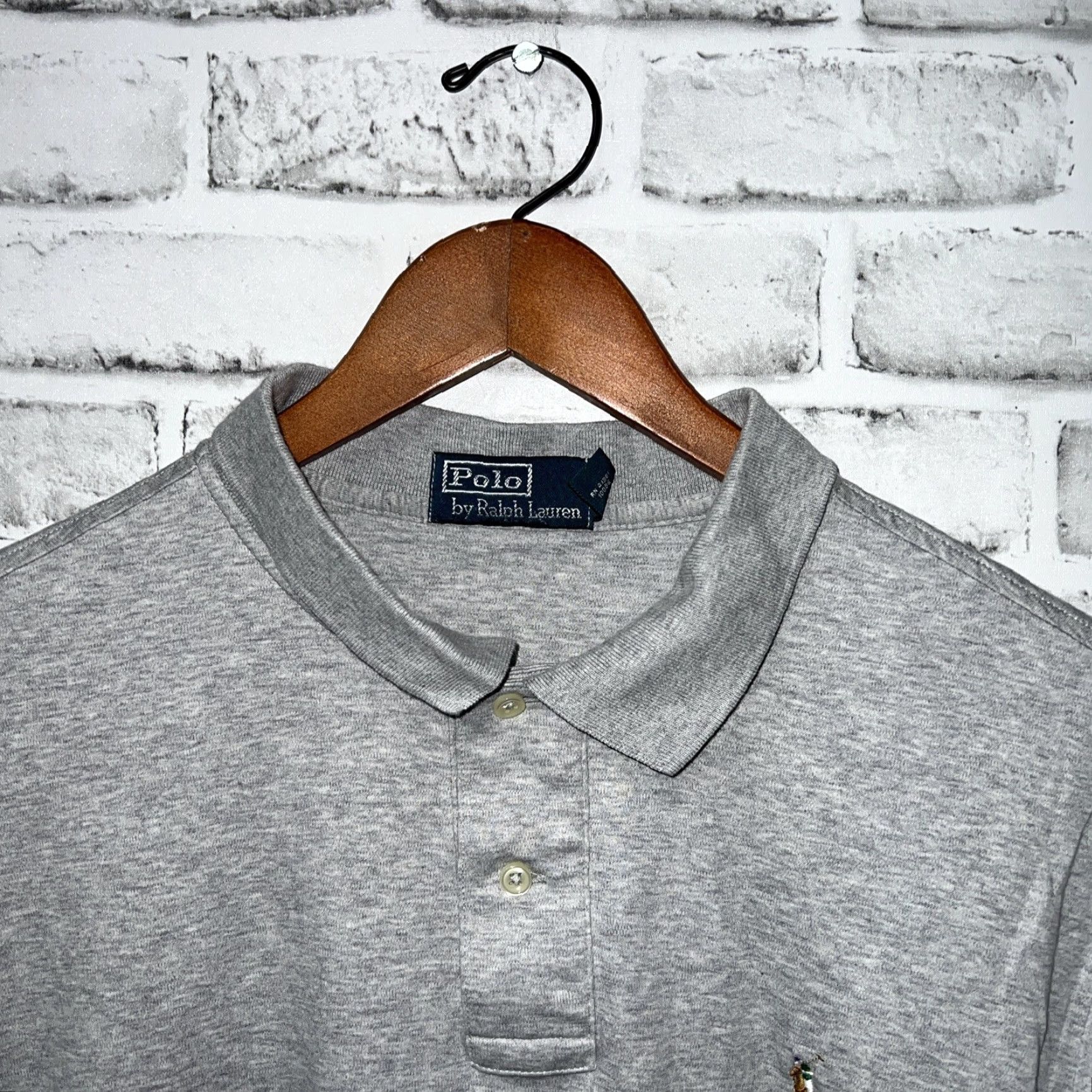 Polo Ralph Lauren Polo Ralph Lauren Gray Polo Shirt Mens XL Size US XL / EU 56 / 4 - 2 Thumbnail