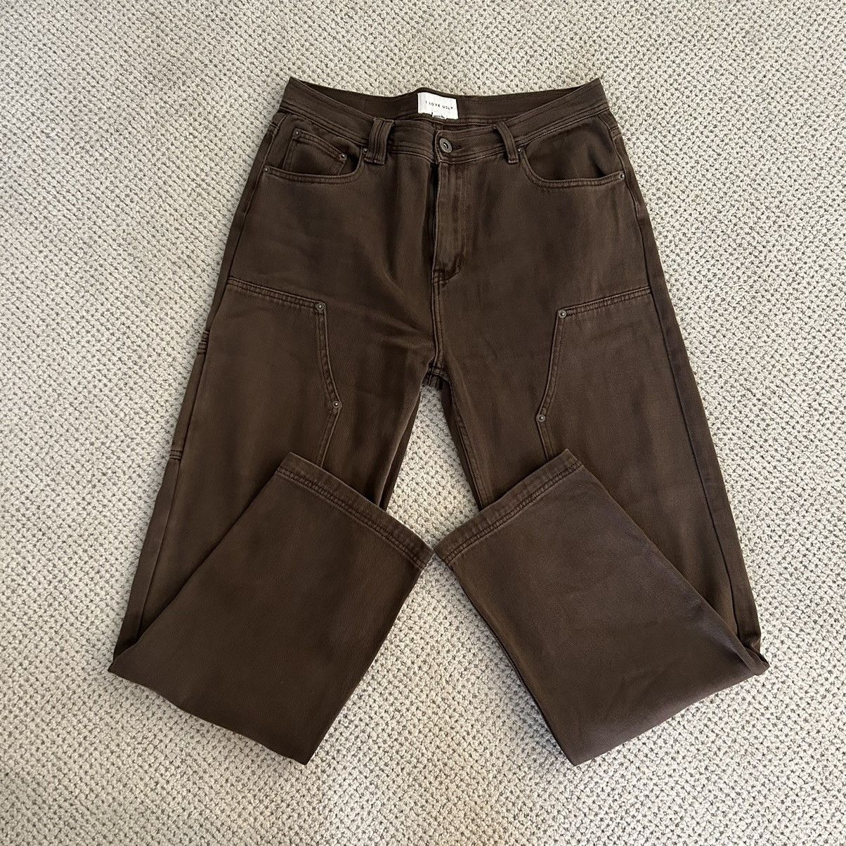 image of I Love Ugly Brown Carpenter Pants, Men's (Size 34)