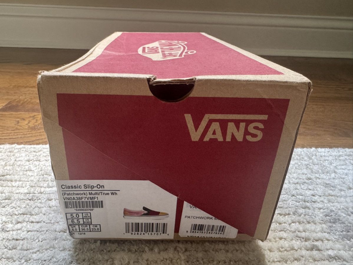 Vans 5 Vans Patchwork Slip On Mulitcolor Canvas Leather Rainbow Size US 5 / EU 37 - 5 Thumbnail