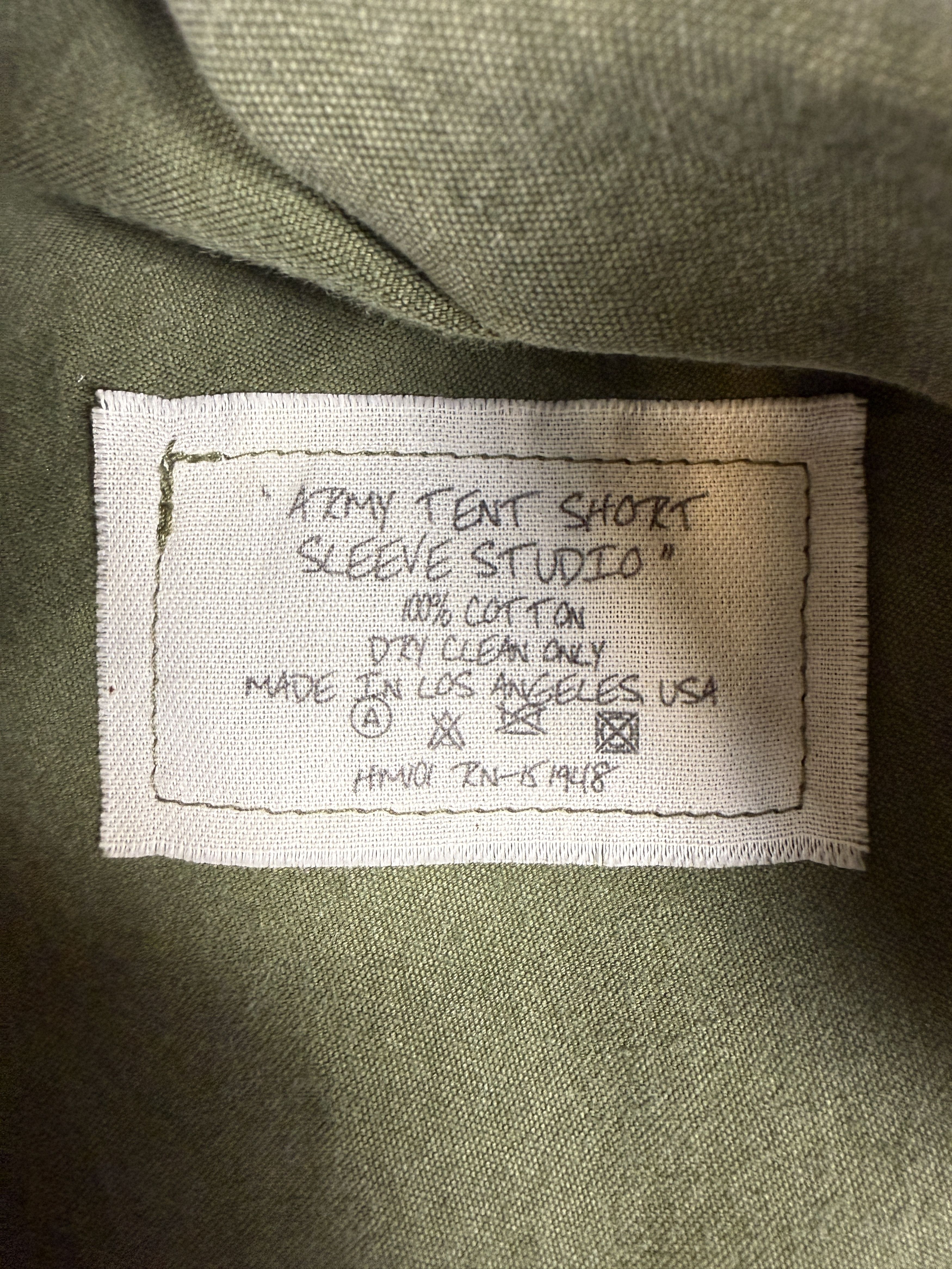 Greg Lauren $950 Greg Lauren Army Tent Short Sleeve Studio Shirt Size US L / EU 52-54 / 3 - 10 Thumbnail