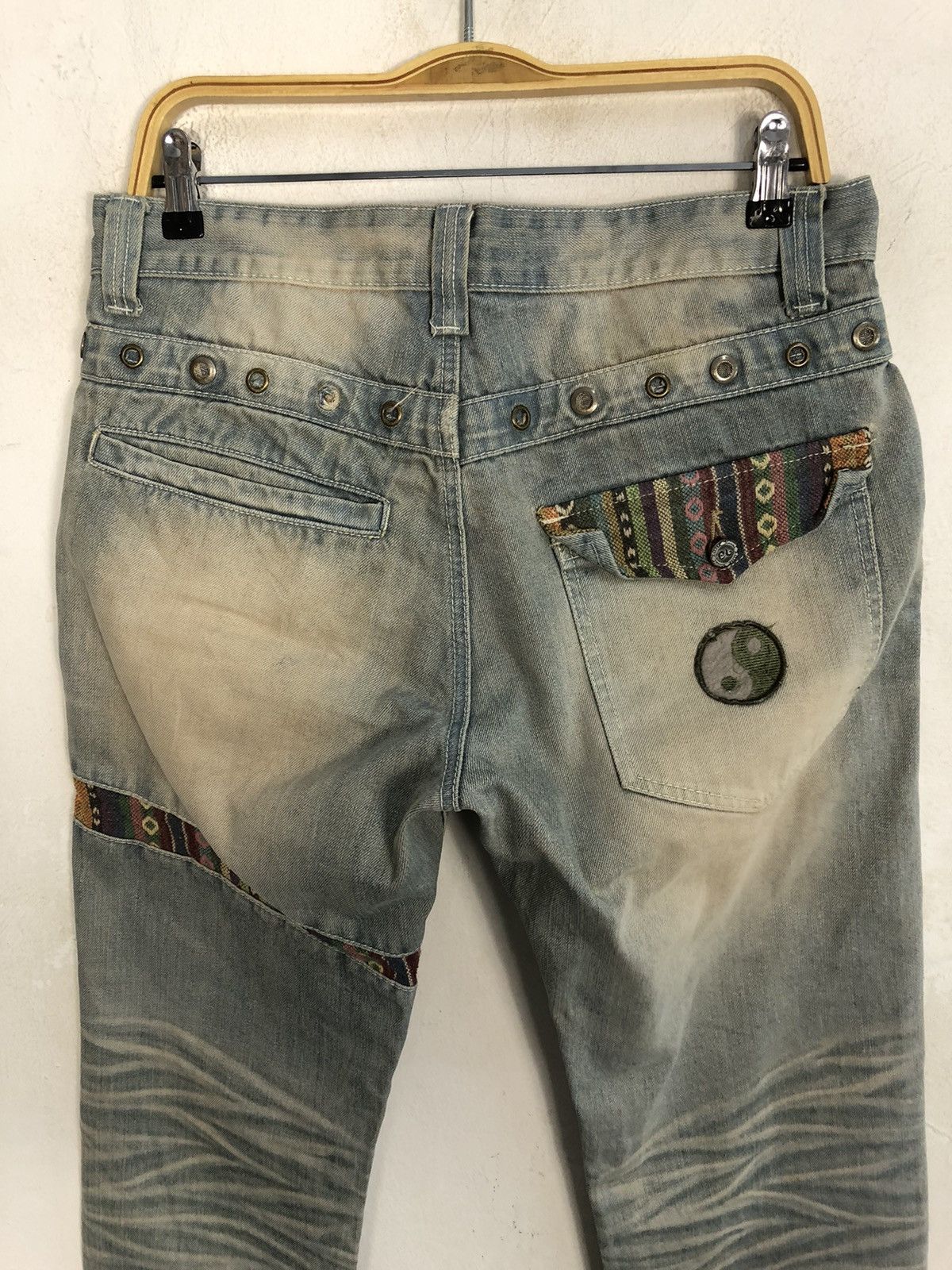 Hysteric Glamour Hype 90s Crazy Leopard Multipocket Zipper Bondage Denim Size US 33 - 14 Thumbnail