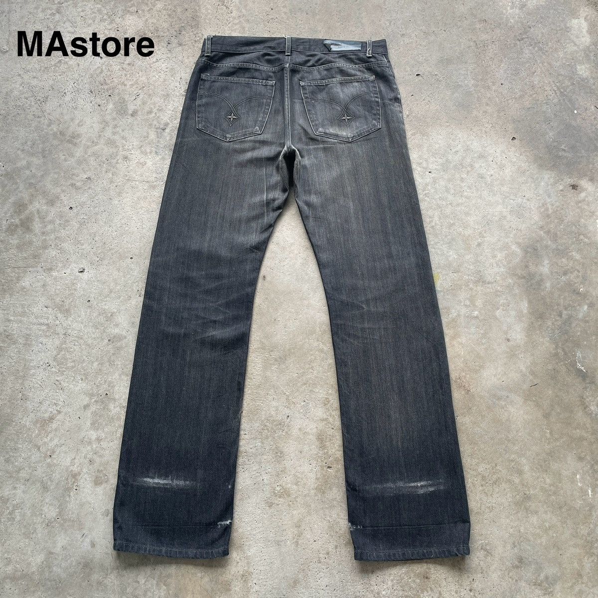 Louis Vuitton Vintage Louis Vuitton LV Black Faded Jeans Pants Denim W35 Size US 35 - 16 Thumbnail