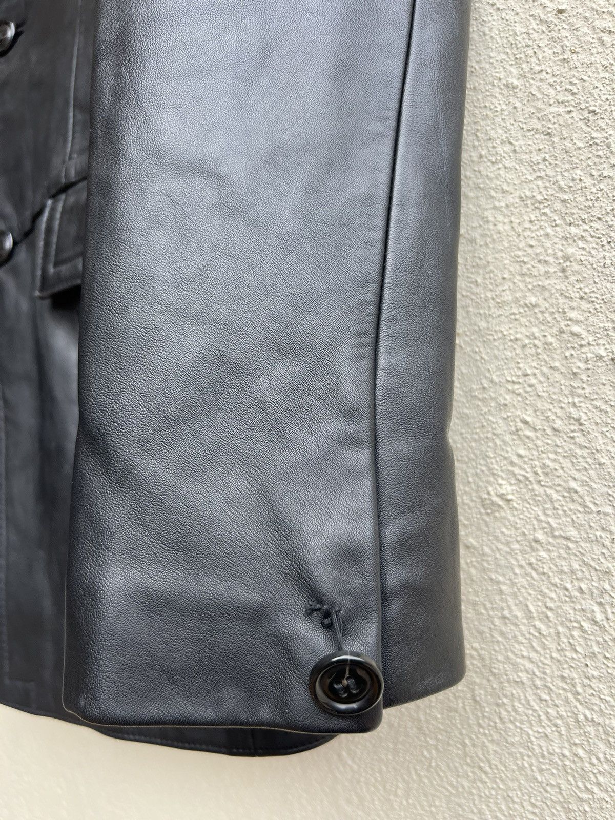 PPFM PPFM Patina Black Cowhide Leather Blazer Coat Jacket Size US M / EU 48-50 / 2 - 9 Thumbnail