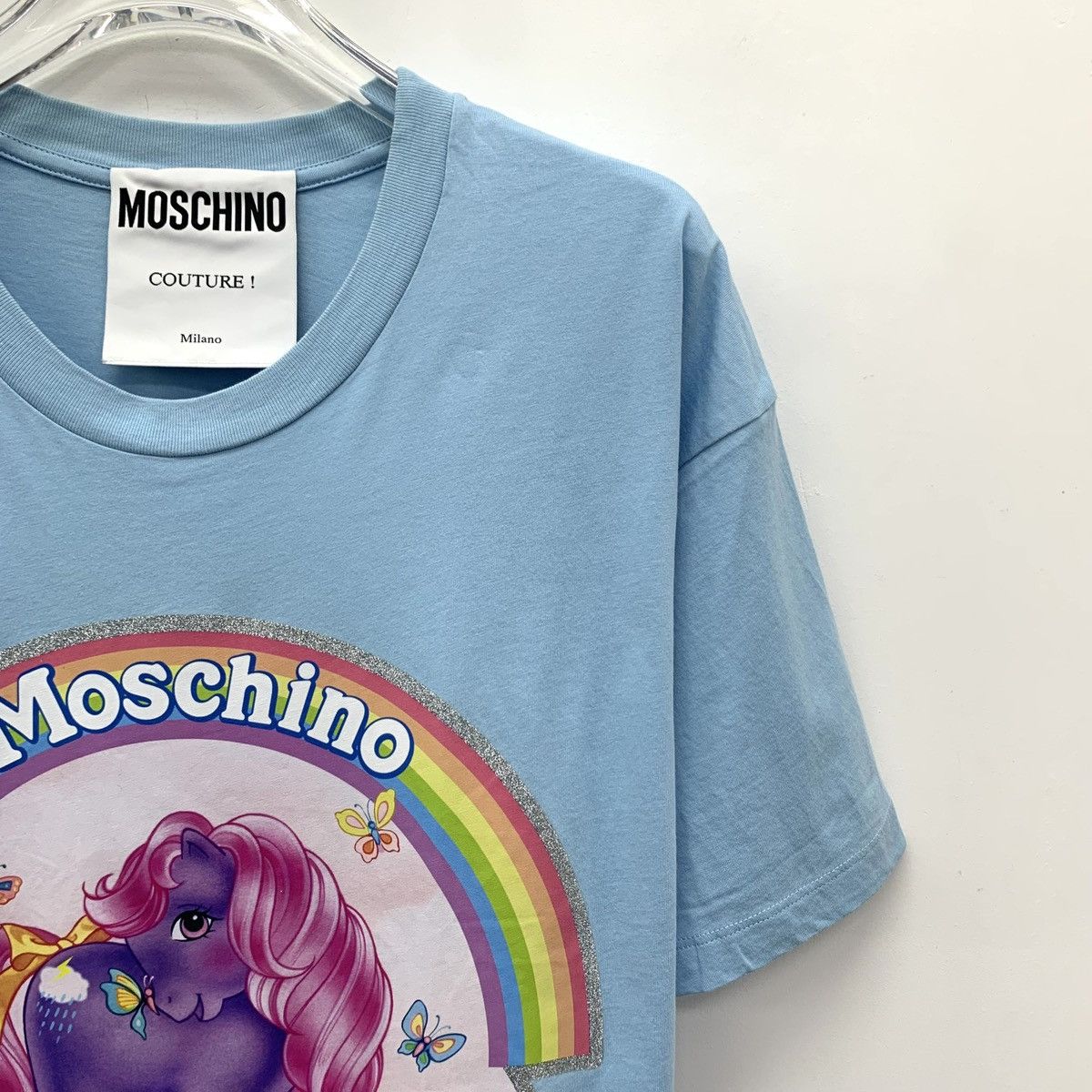 Moschino Moschino Unicorn Rainbow Print Short Sleeve T-Shirt K26WX Size XXS / US 00 / IT 34 - 3 Thumbnail