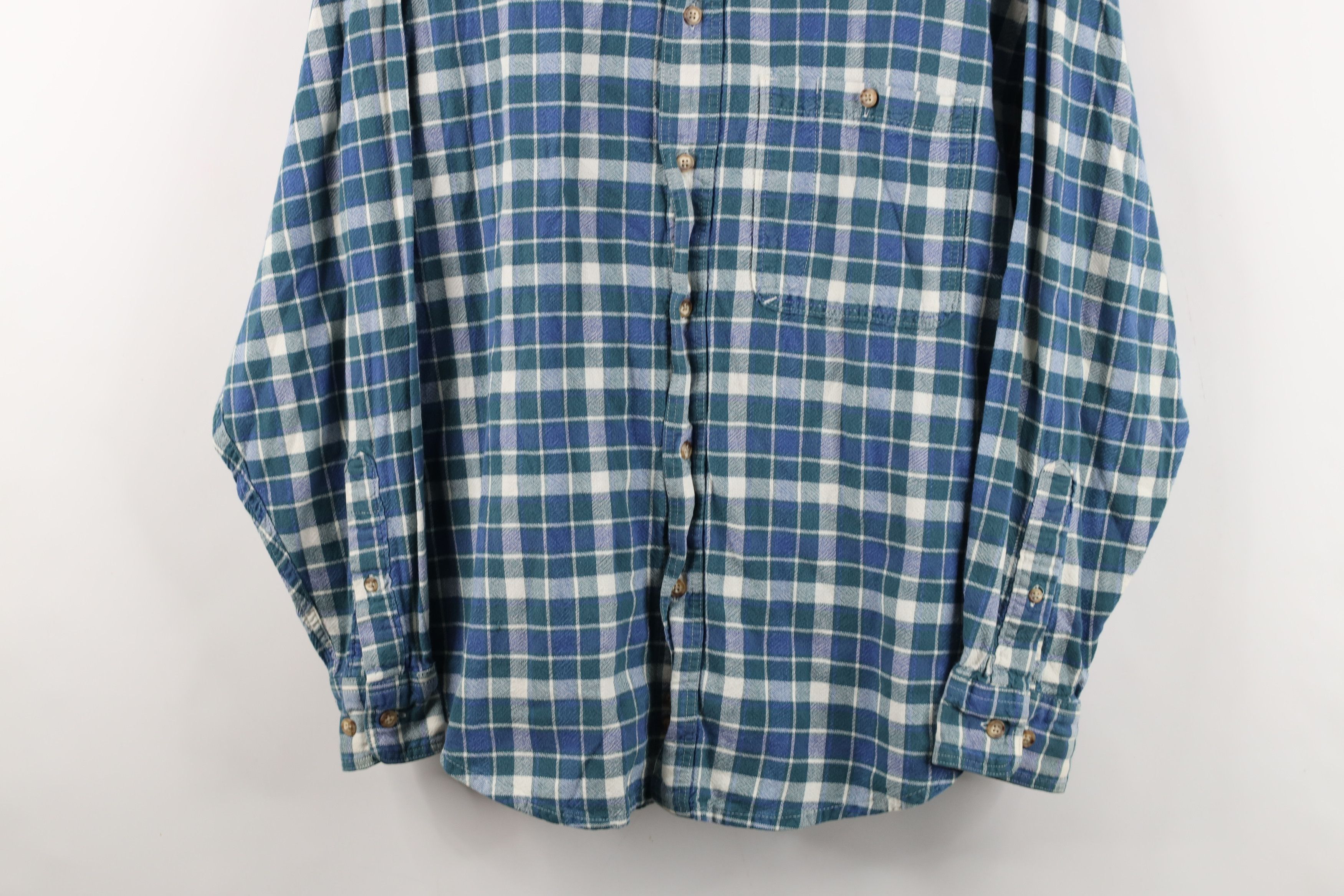 Eddie Bauer Vintage 90s Eddie Bauer Weave Button Down Shirt Plaid USA Size US L / EU 52-54 / 3 - 3 Thumbnail