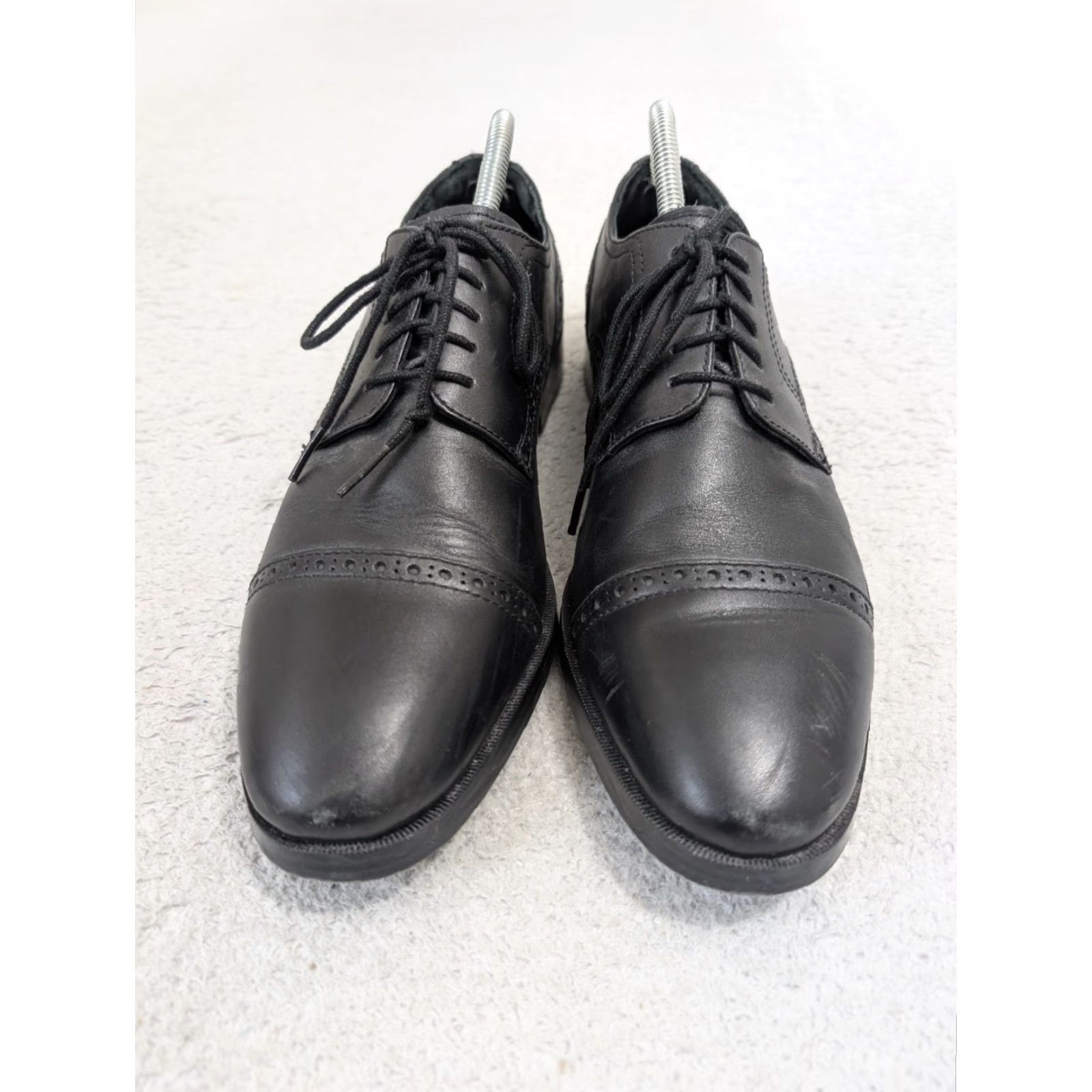 Cole Haan Cole Haan Jefferson Grandos Cap Toe Oxfords Mens Black Leather Size 9 M Knit? Size ONE SIZE - 2 Thumbnail