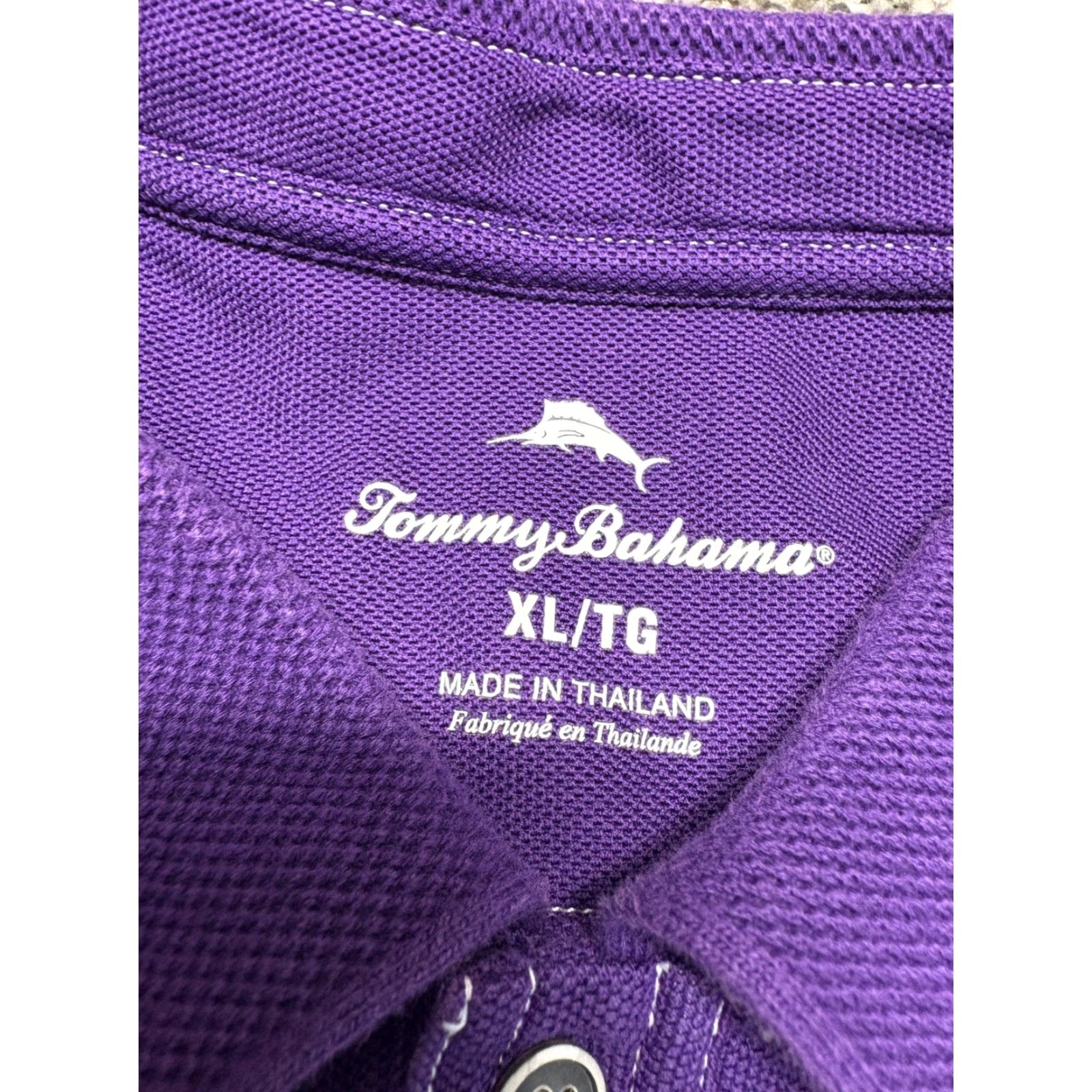 Tommy Bahama VINTAGE Tommy Bahama Polo Shirt Mens XL Purple 100% Cotton Golf TCU Horned Frogs Button Collar Short Sleeve Size US XL / EU 56 / 4 - 7 Thumbnail