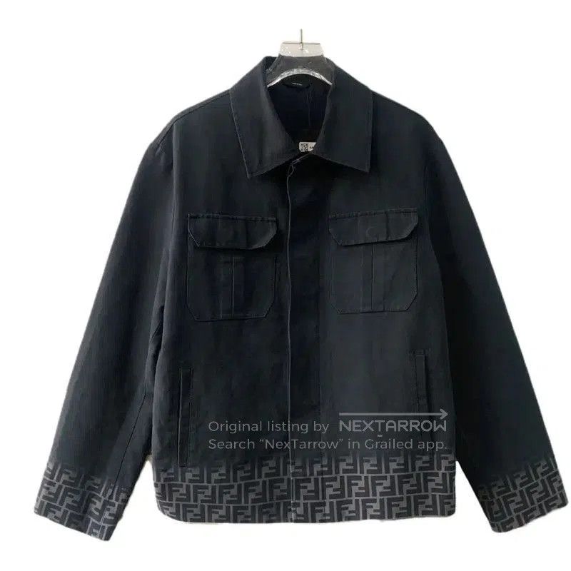 Fendi Black Cotton Men's Jacket .