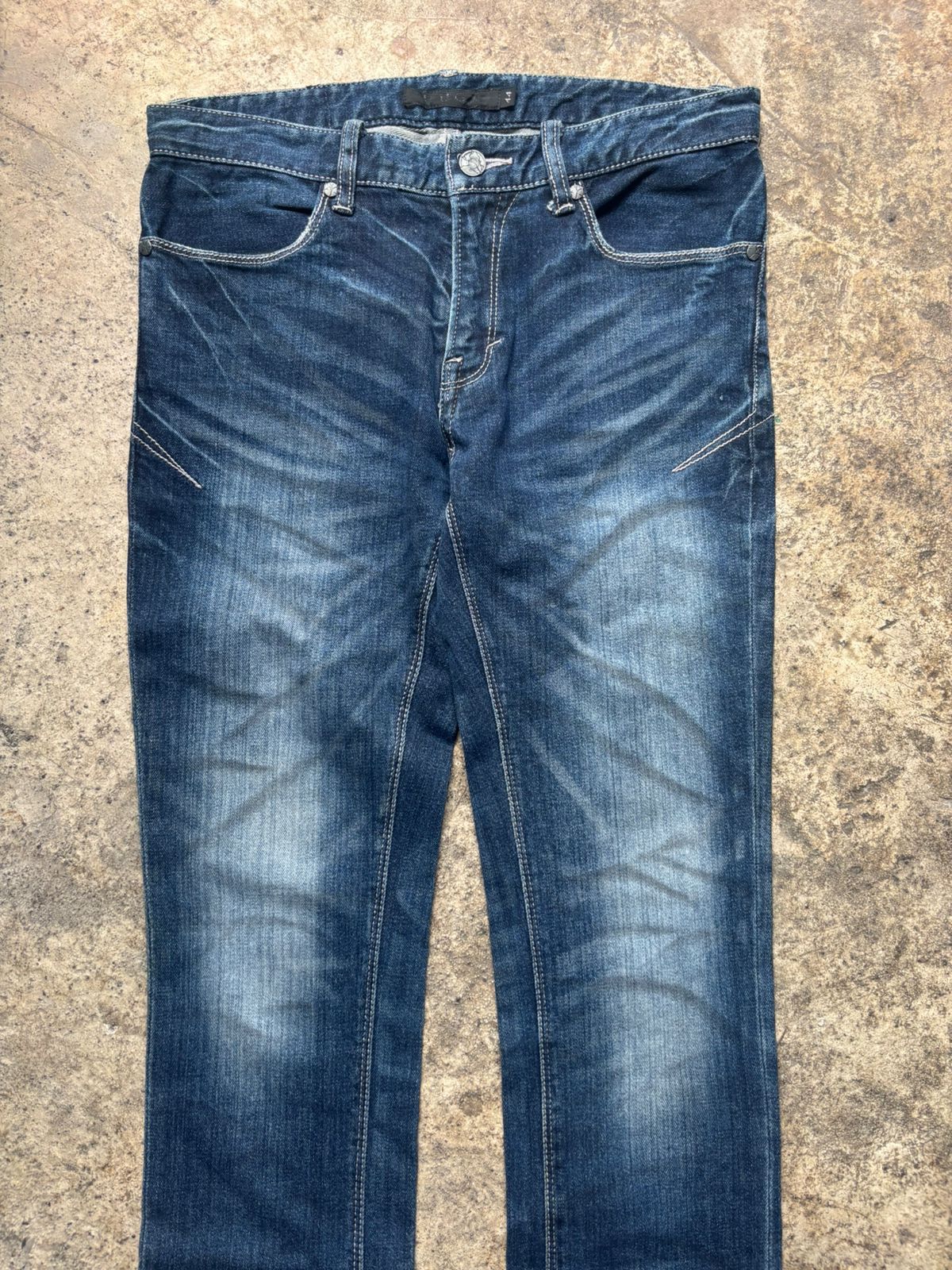 GOSTAR DE FUGA 2000s Gostar De Fuga Claw Marks Washed Jeans Size US 29 - 2 Thumbnail