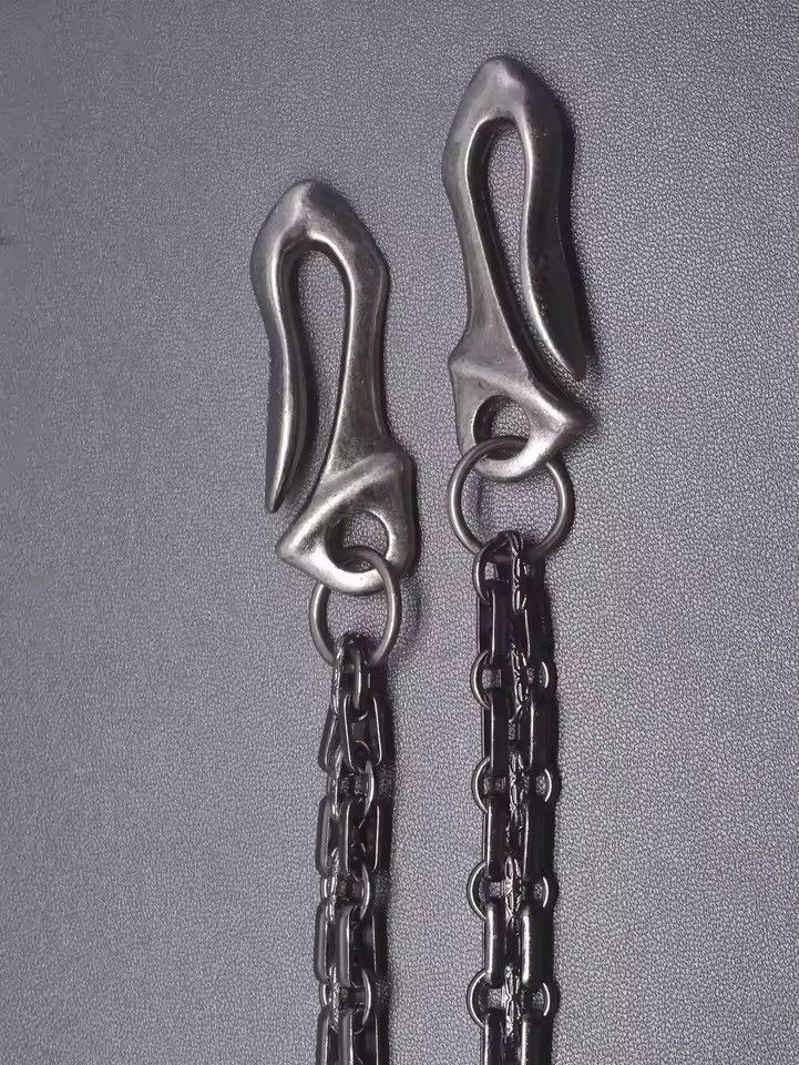 Vintage Gunmetal black trousers biker Wallet Chain Size ONE SIZE - 4 Thumbnail