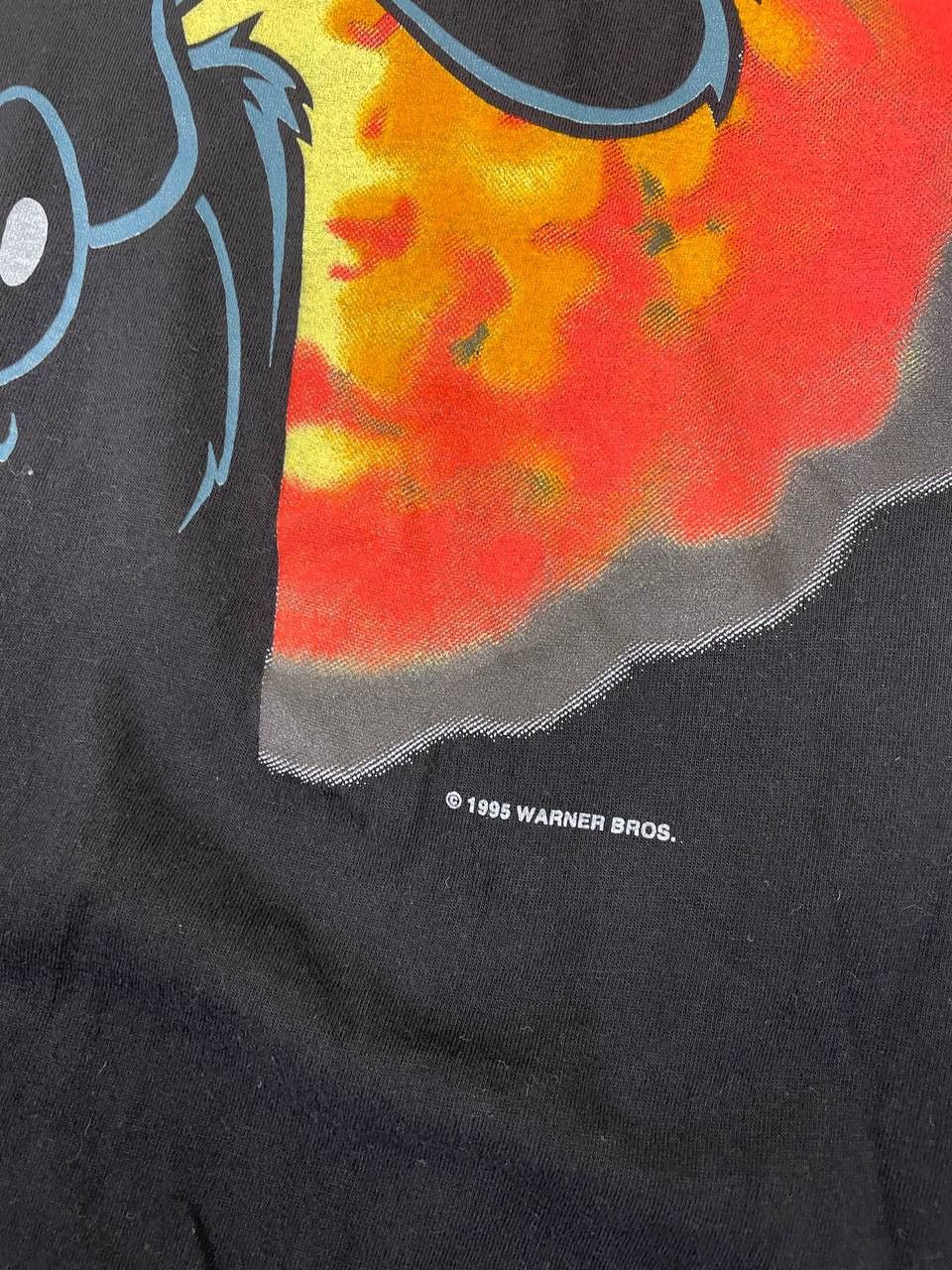 Cartoon Network Vintage Warner Bros Looney Tunes Coyote Blast 1995 Tee Size US L / EU 52-54 / 3 - 5 Thumbnail