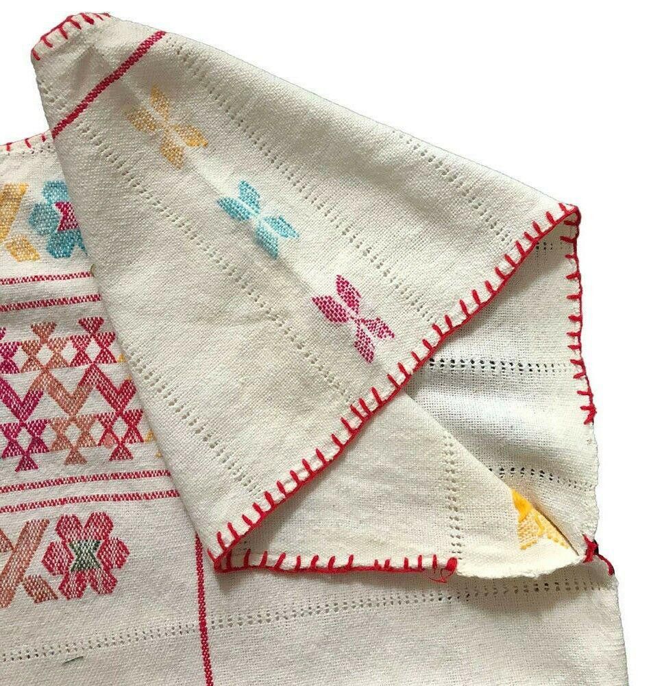 Designer Pre Owned White Colorful Belt Loomed Hand Made Blouse L Size L / US 10 / IT 46 - 4 Thumbnail