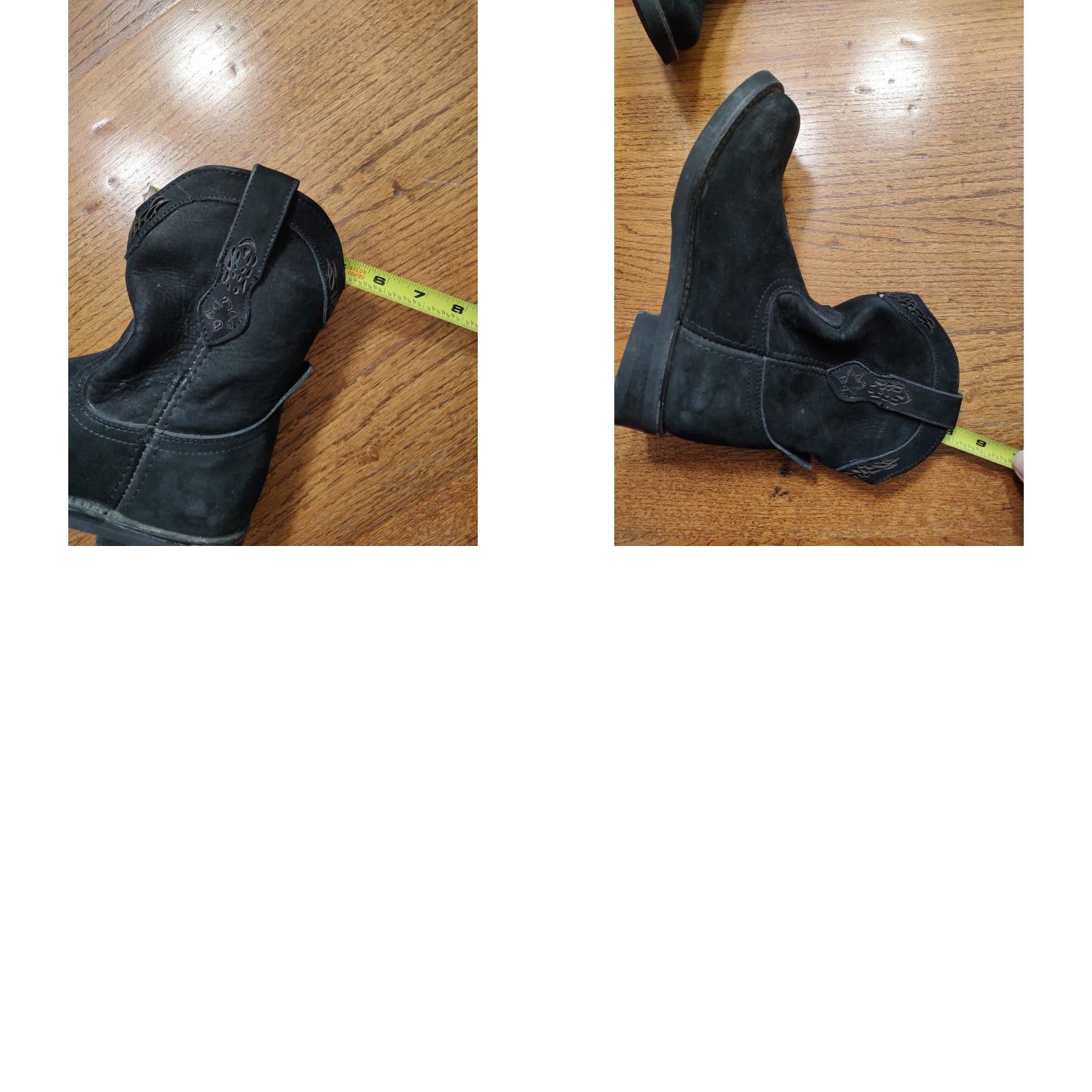 Vintage El General Boots Women's Black Suede US 7 Mex 24 Cowgirl Western Size US 7 / IT 37 - 9 Thumbnail