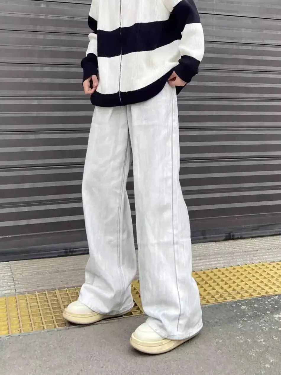 Japanese Brand Retro straight leg wide leg jeans Size US 30 / EU 46 - 5 Thumbnail