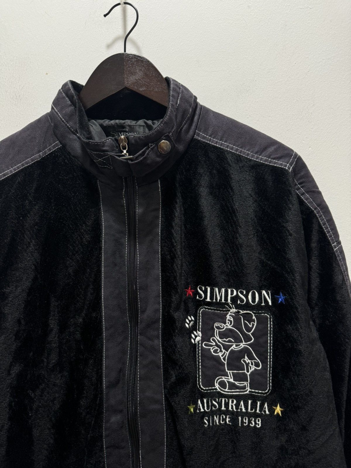 The Simpsons × Vintage VINTAGE SIMPSON VELVET EMBROIDEY LOGO ZIPPER JACKET Size US L / EU 52-54 / 3 - 2 Thumbnail