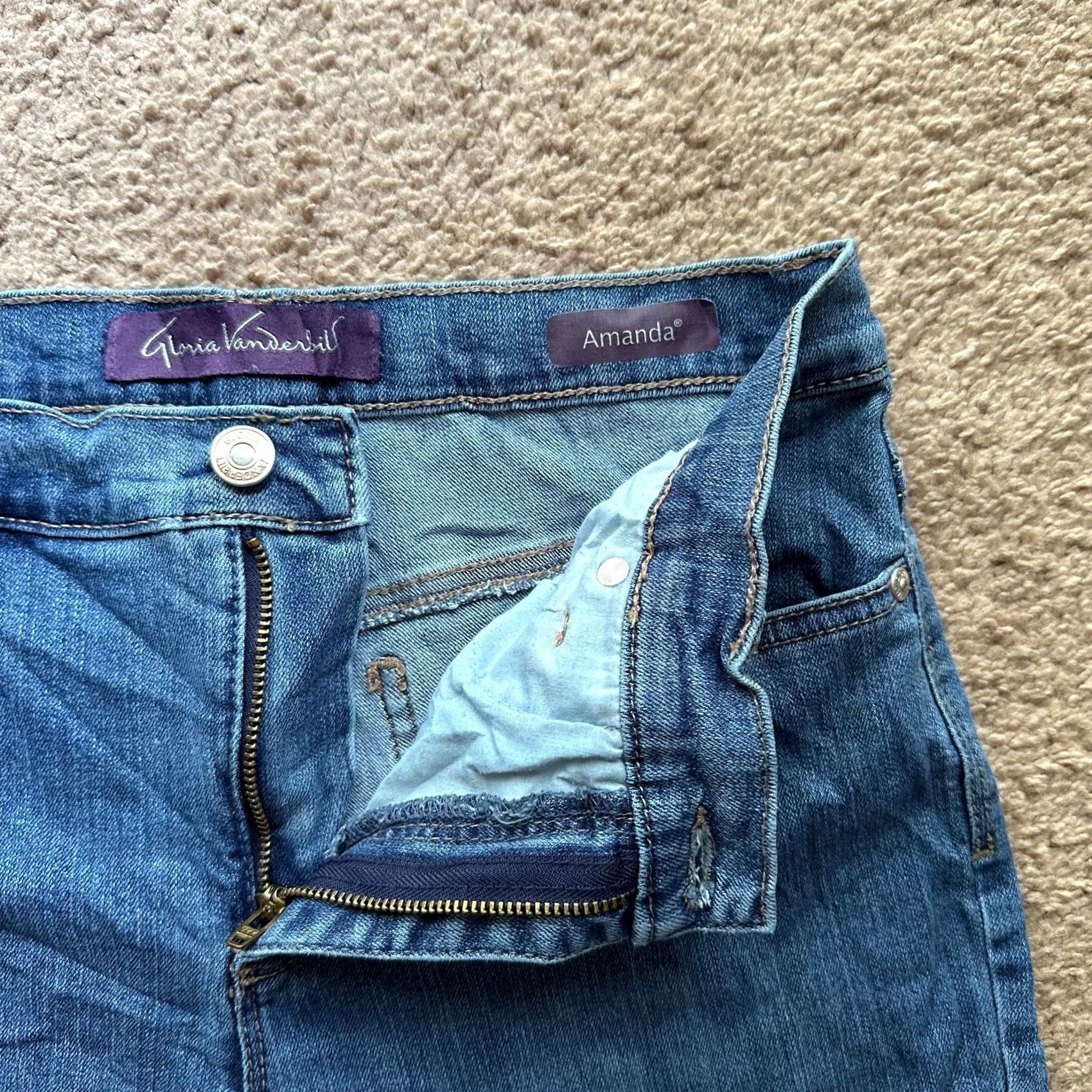 Gloria Vanderbilt Gloria Vanderbilt Jeans Womens 8 Petite Mid Rise Blue Denim Skinny Amanda Size 30" / US 8 / IT 44 - 4 Thumbnail