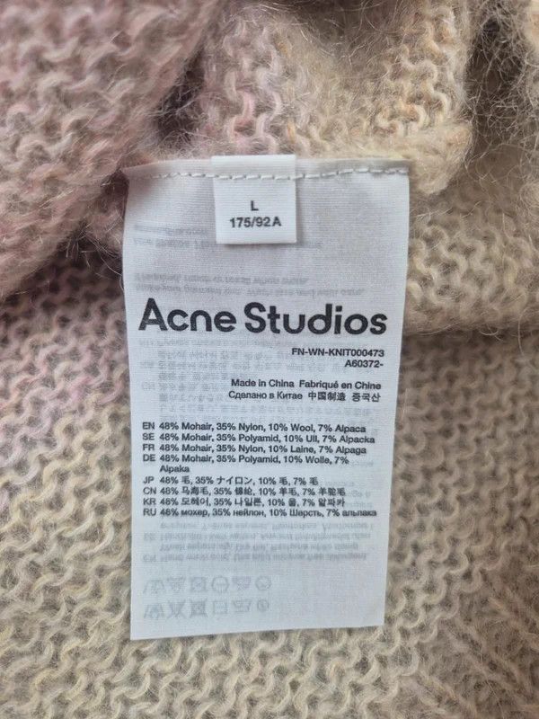 Acne Studios Acne Studios Womens Beige Mohair Wool Sweater Size Large Size L / US 10 / IT 46 - 4 Thumbnail