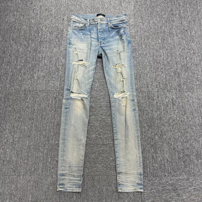Amiri Amiri Distressed Destroyed Jeans Size US 32 / EU 48 - 1 Thumbnail