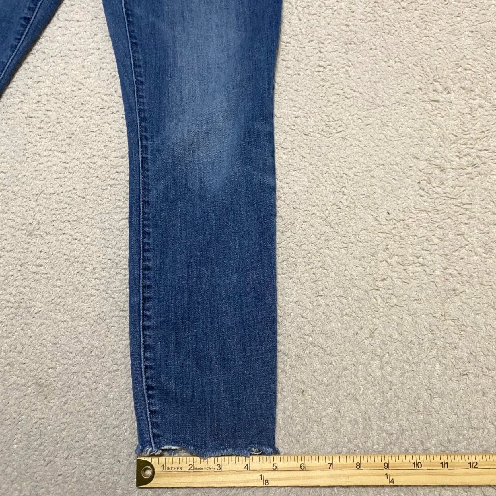 Lucky Brand Lucky Brand Jeans Slim Skinny Mid Rise Ava Crop Blue Denim Womens 6 Regular 24 Inseam 5-Pocket Stretch Cotton Polyester Spandex Viscose N/A Size 28" / US 6 / IT 42 - 5 Thumbnail