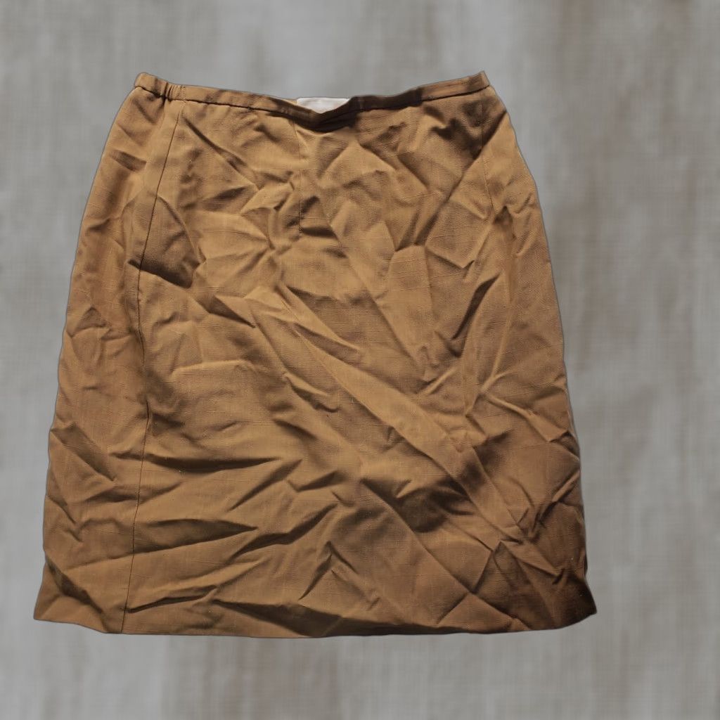 Worthington Worthington Skirt Knee Length Brown Lined A-Line Career Adult Womens 12 Zip Regular Modern 90s Size 34" / US 12 / IT 48 - 1 Thumbnail