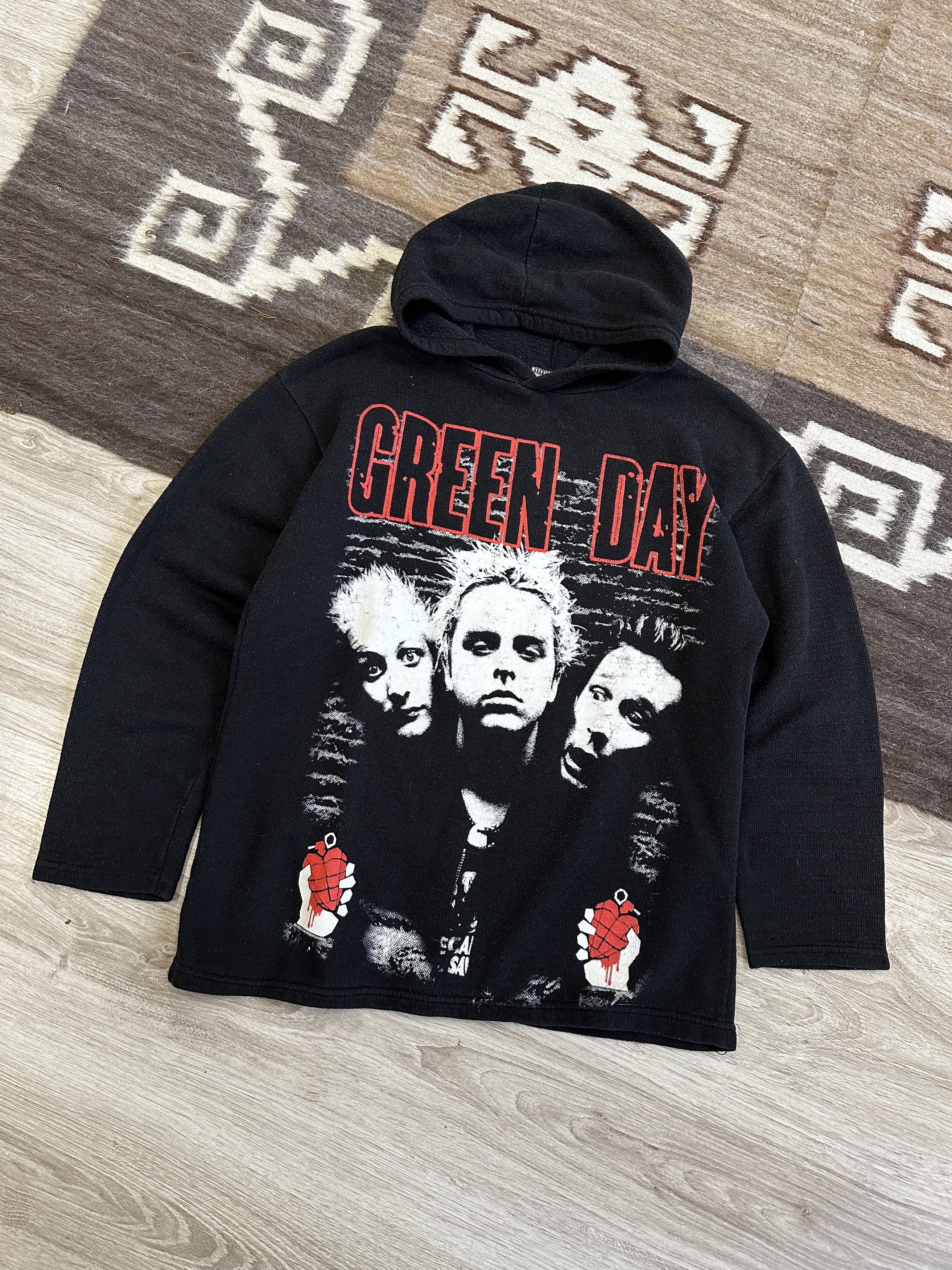 Green Day Vintage Full Printed Rock Band Hoodie 6368AC