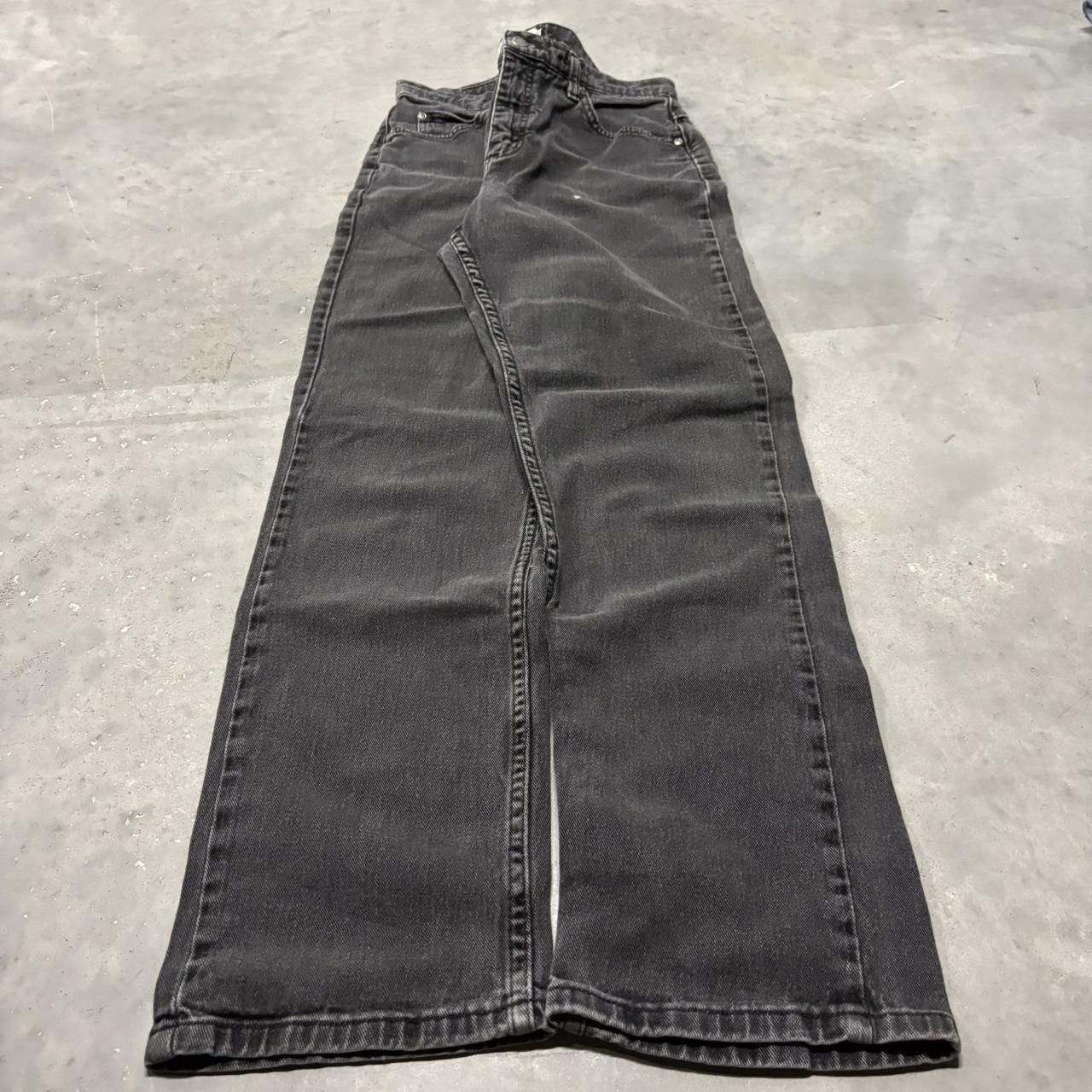 Japanese Brand × Vintage Crazy Vintage Y2K/2000s Grunge Faded Black Denim Jeans! Size US 29 - 3 Thumbnail