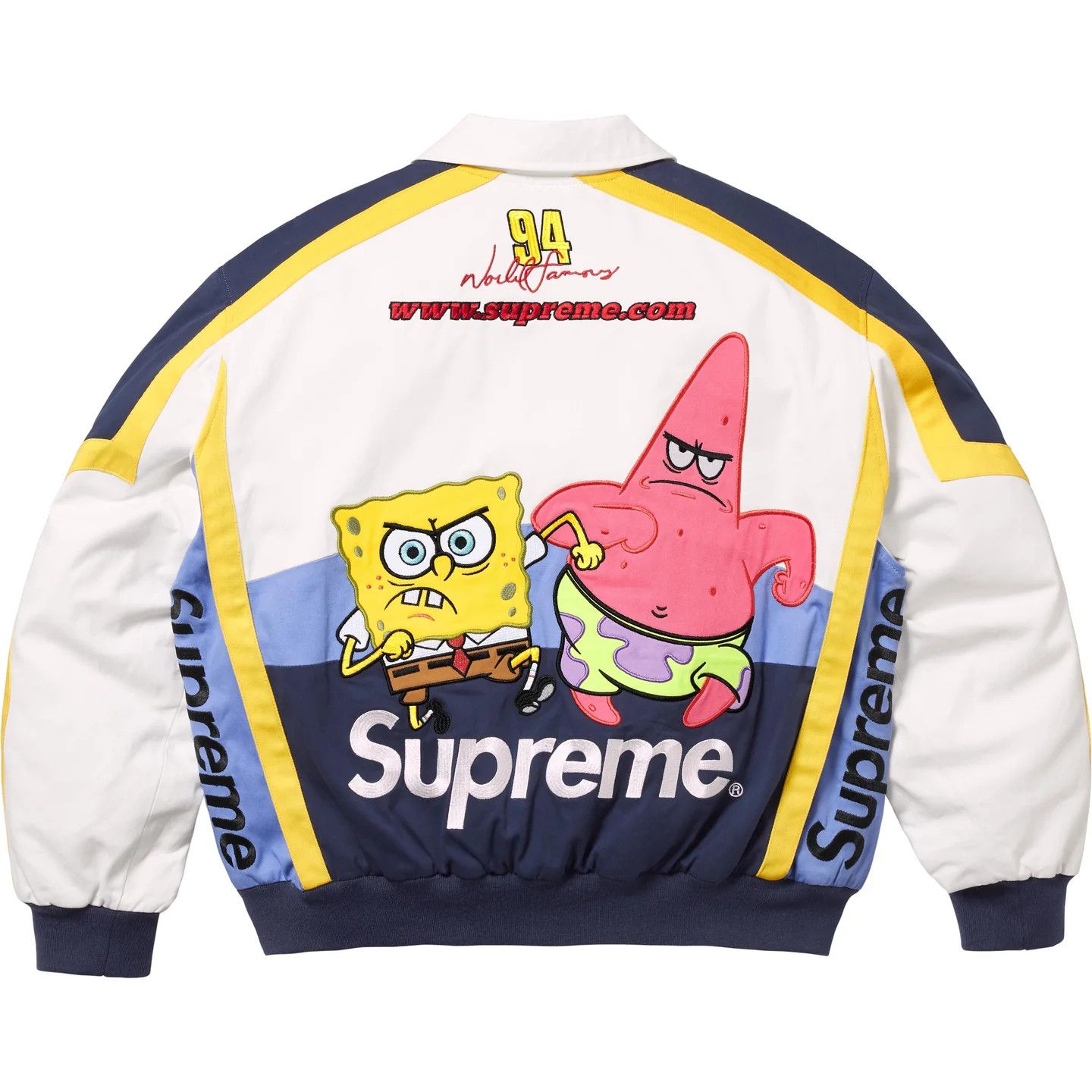 Jeff Hamilton × Supreme Supreme Spongebob SquarePants Jeff Hamilton Racing Jacket Size US XL / EU 56 / 4 - 3 Thumbnail