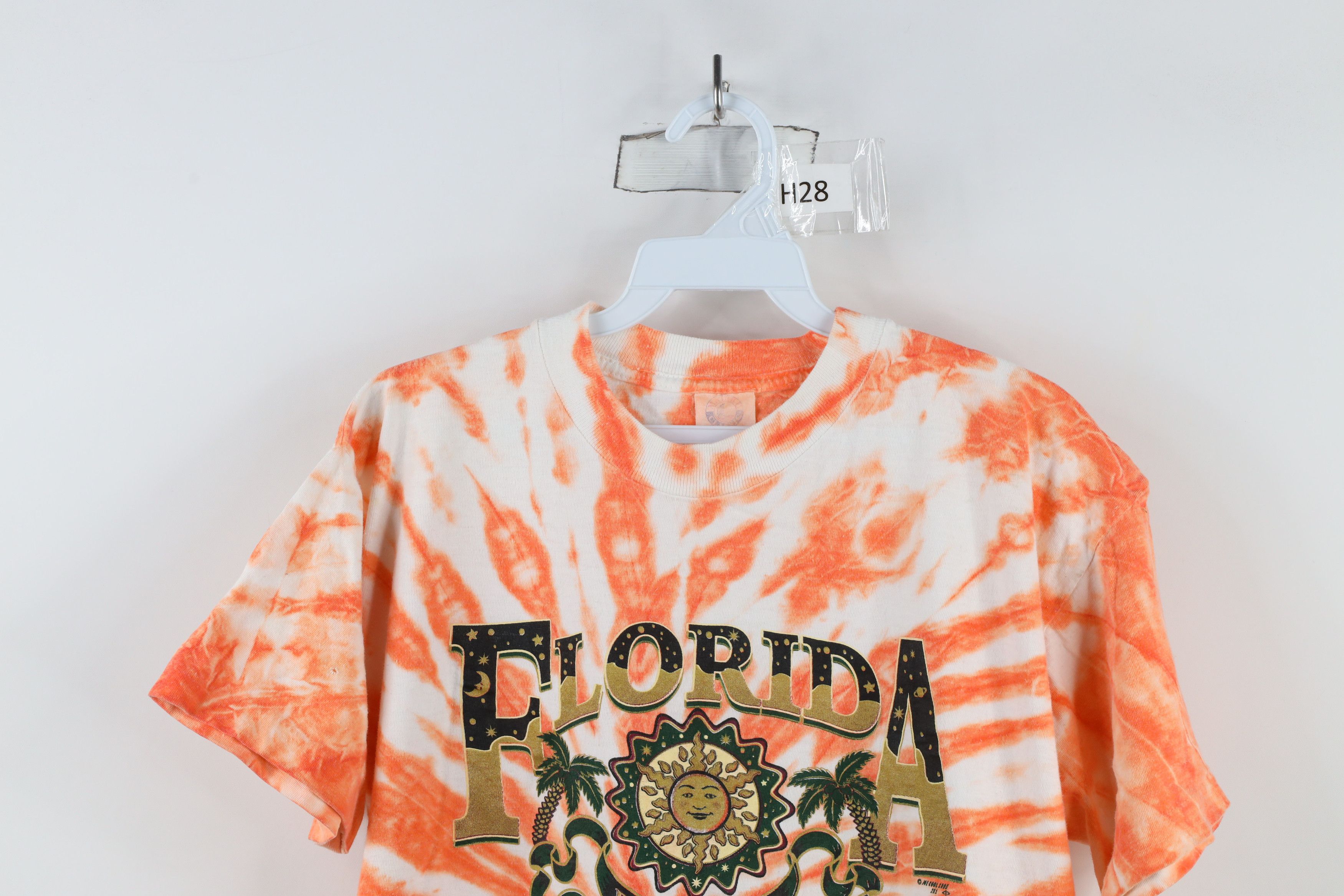 Vintage Vintage 90s Streetwear Acid Wash Florida Sun T-Shirt Cotton Size US L / EU 52-54 / 3 - 2 Thumbnail