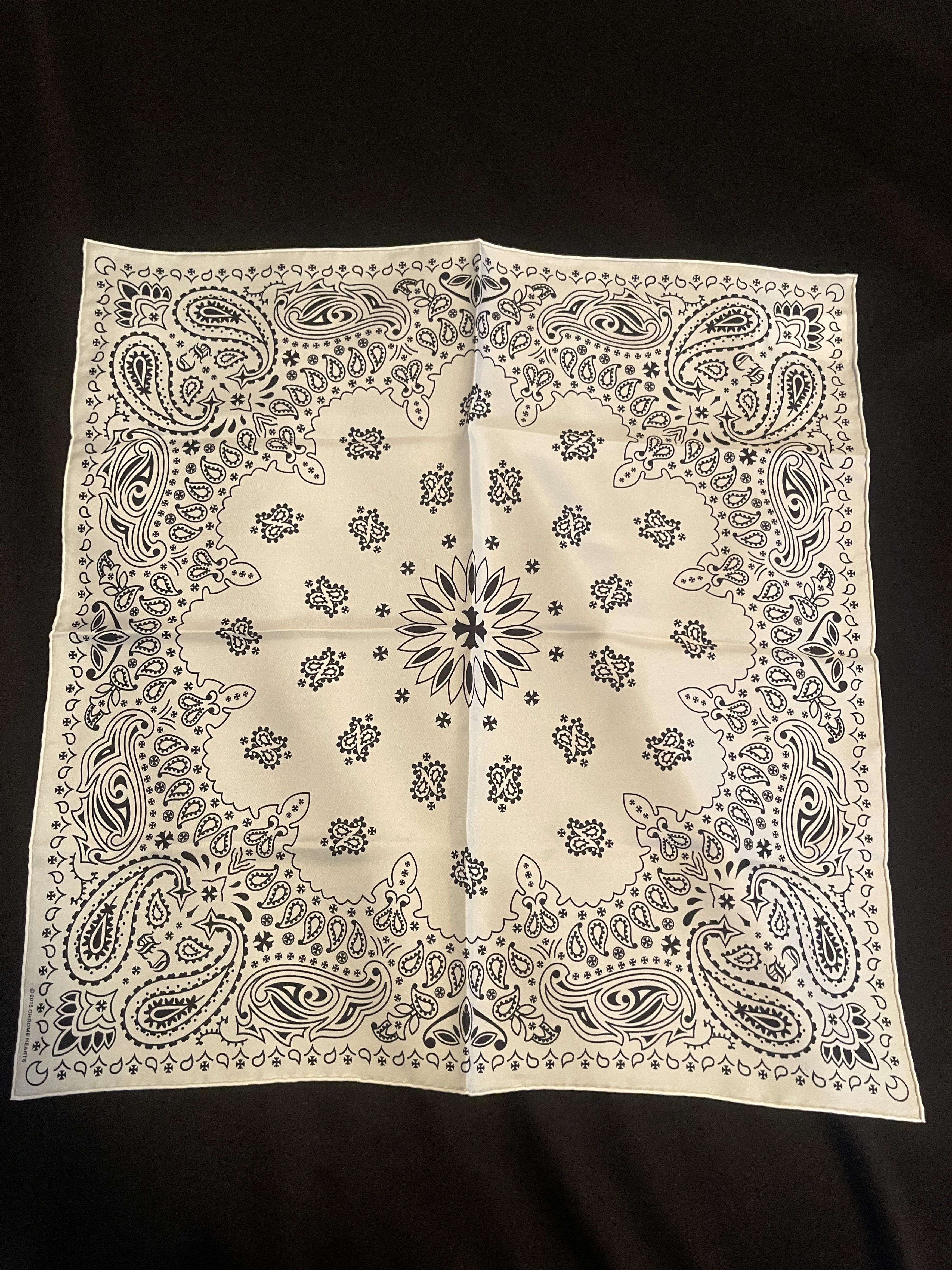 Chrome Hearts Chrome Hearts White Silk Bandana Size ONE SIZE - 4 Thumbnail