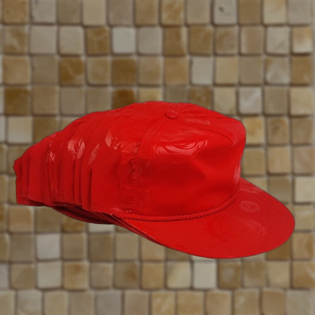 Vintage VINTAGE VTG Red Swirl Trucker Hat Blank USA Snapback Adjustable Retro Cap 80s Size ONE SIZE - 1 Thumbnail
