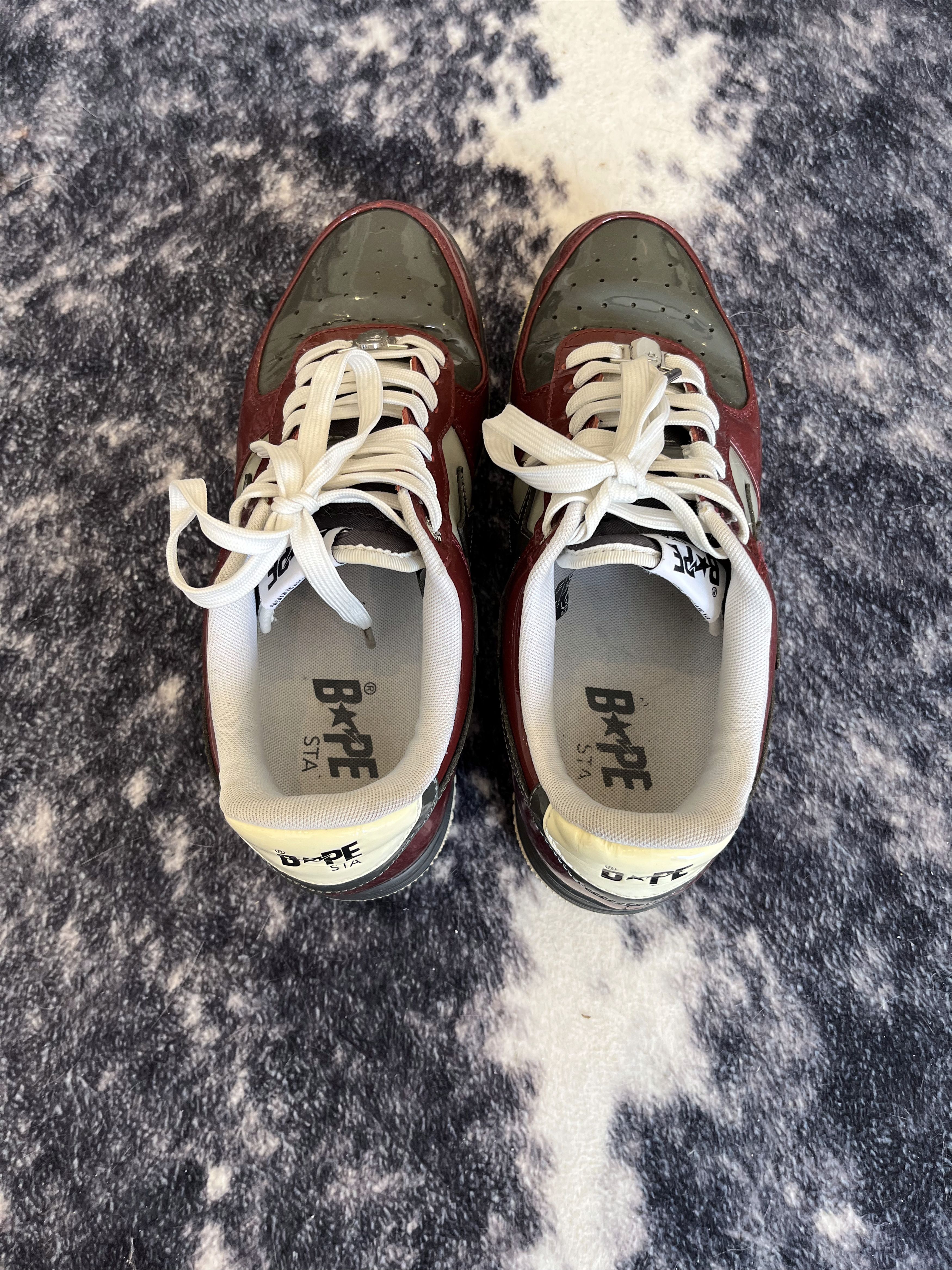 Bape A Bathing Ape Bapestas Grey x Red Size US 11 / EU 44 - 4 Thumbnail