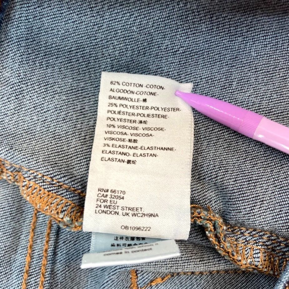 Vintage Pilcro and the Letterpress Jeans Women 26 High Rise Denim Legging Mid Rise Stretch Slim Pockets Blue 26 Inseam 26 Vintage No Rise Mid Size 42" / US 20 - 6 Thumbnail