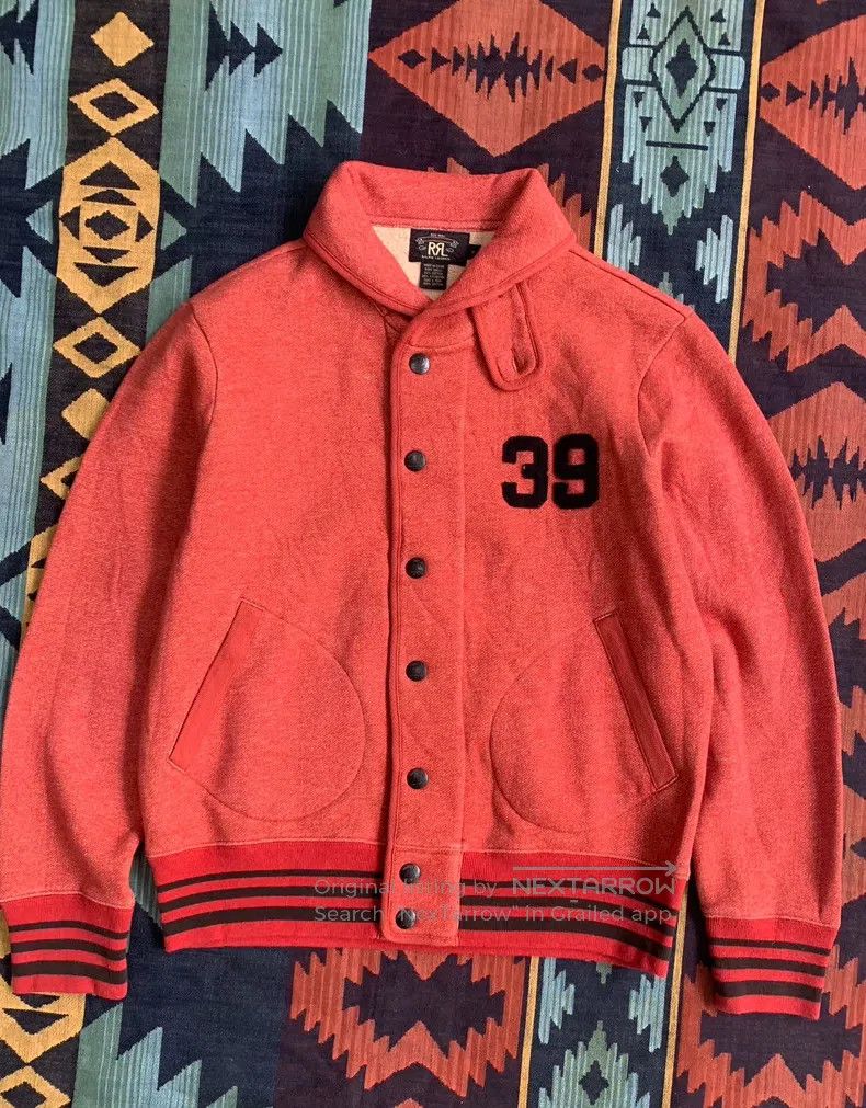 RRL Ralph Lauren RRL Ralph Lauren Old-school fleece floral collar jacket Size US M / EU 48-50 / 2 - 2 Thumbnail
