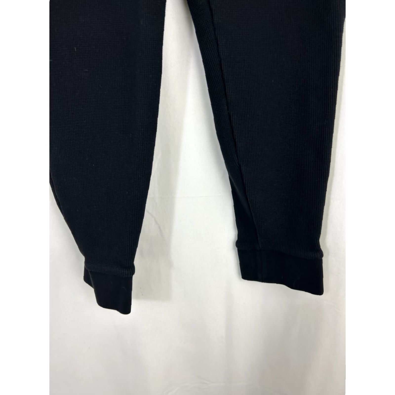 Sweaty Betty Sweaty Betty Sweatpants Womens Size 12 Black Ankle Waffled Thermal 31x28 Comfort Activewear Size 34" / US 12 / IT 48 - 2 Thumbnail