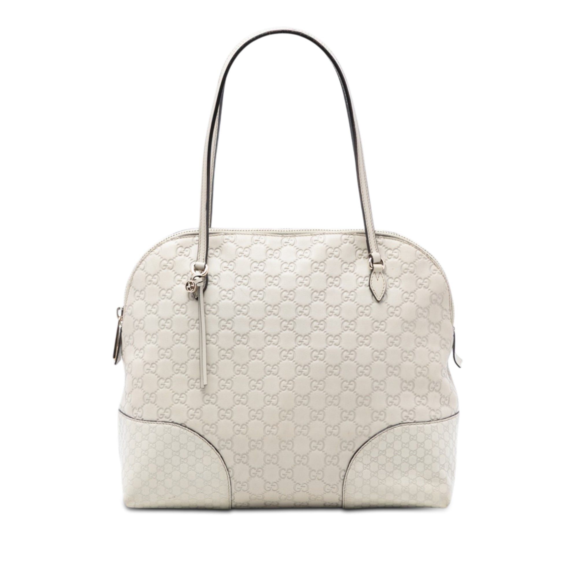 Medium Guccissima Bree Dome Tote in White, Women's