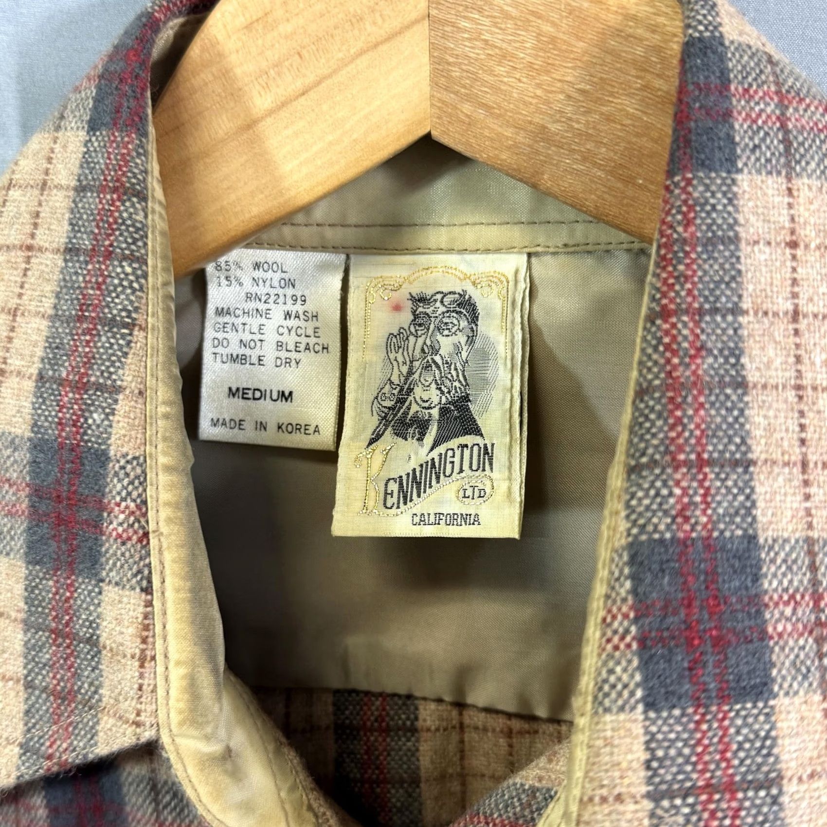 Vintage VINTAGE Kennington Shirt Mens Medium Plaid Wool Blend Button Up Western 70s Size US M / EU 48-50 / 2 - 3 Thumbnail