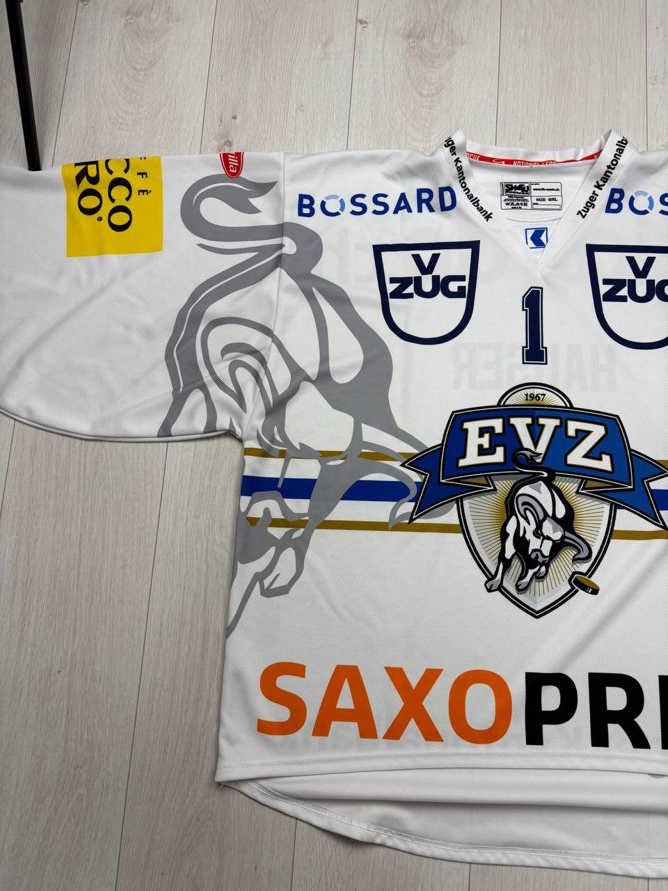NHL EVZ Zug 2013/2014 Ice Hockey #1 HAUSER Size US XL / EU 56 / 4 - 4 Thumbnail