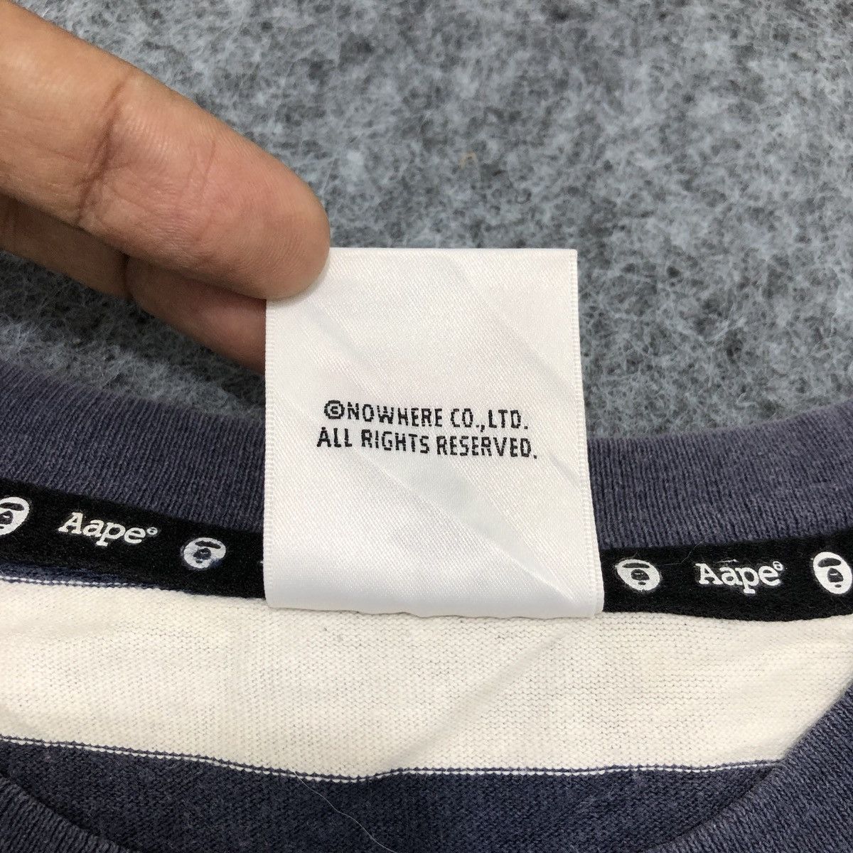 Aape AAPE by A Bathing Ape Striped T-Shirt Size US XL / EU 56 / 4 - 6 Thumbnail