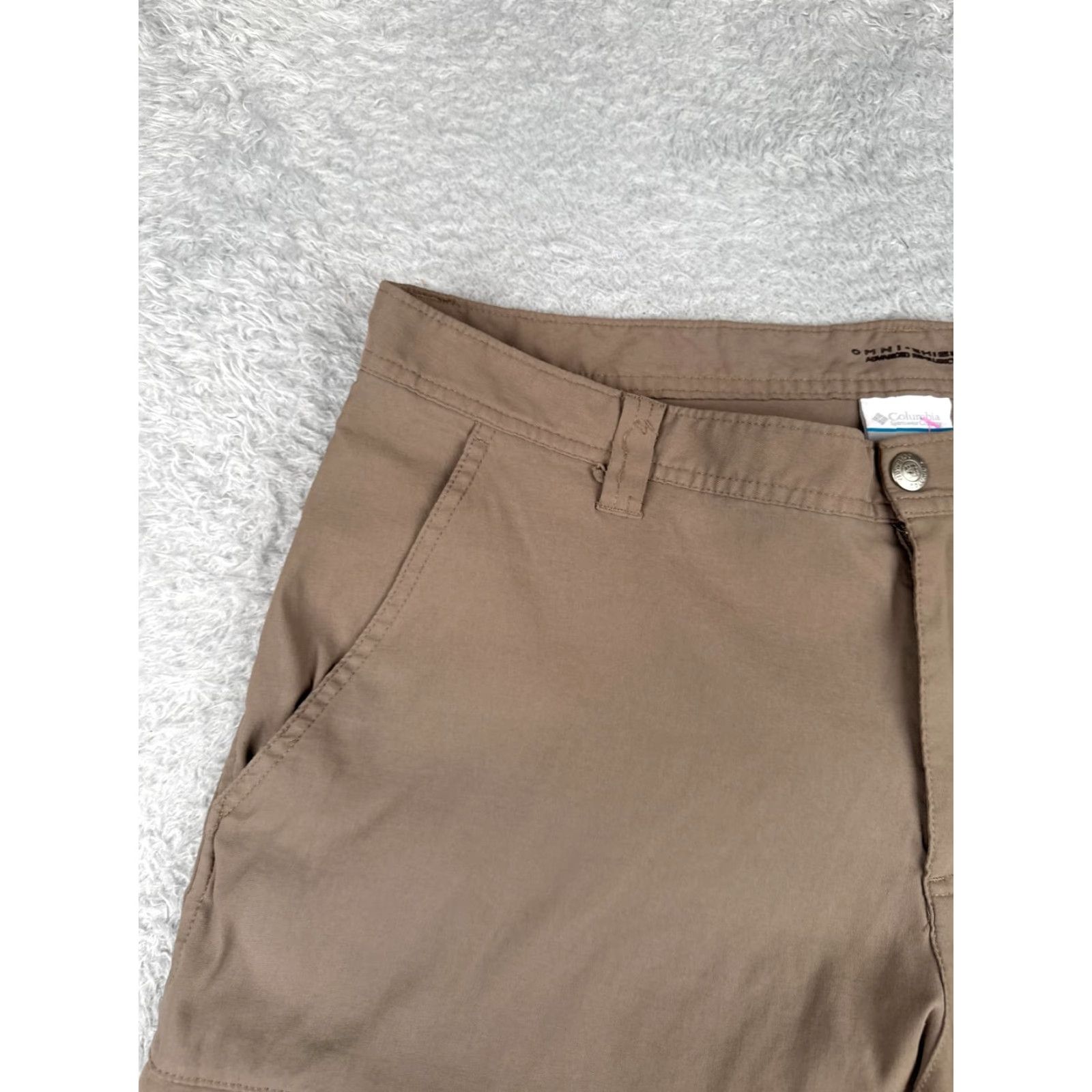 Vintage Columbia Shorts Men 38 Brown Cargo Omni-Shield Nylon Blend Hike Camp Fish 38x10 Size US 38 / EU 54 - 4 Thumbnail