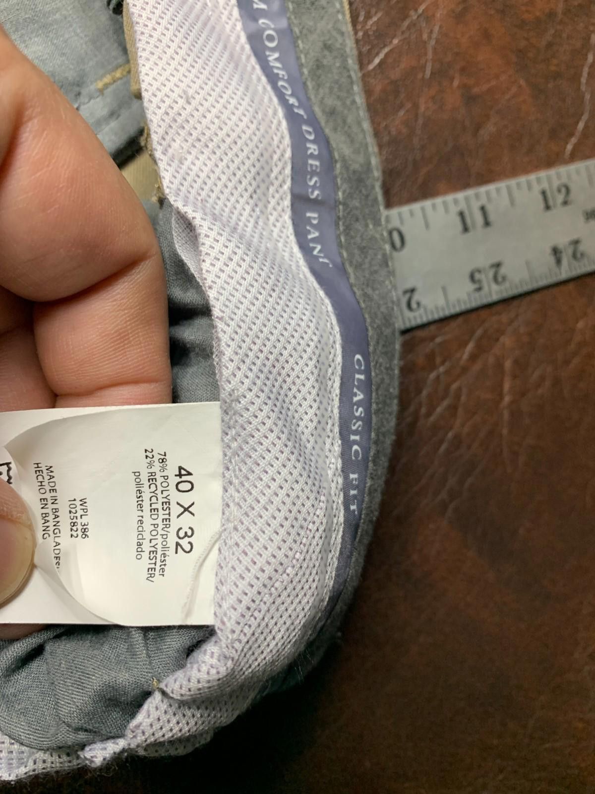 Haggar Haggar Khaki Mens 40/32 Premium Comfort Classic Fit Flat 281 Size US 40 / EU 56 - 8 Thumbnail