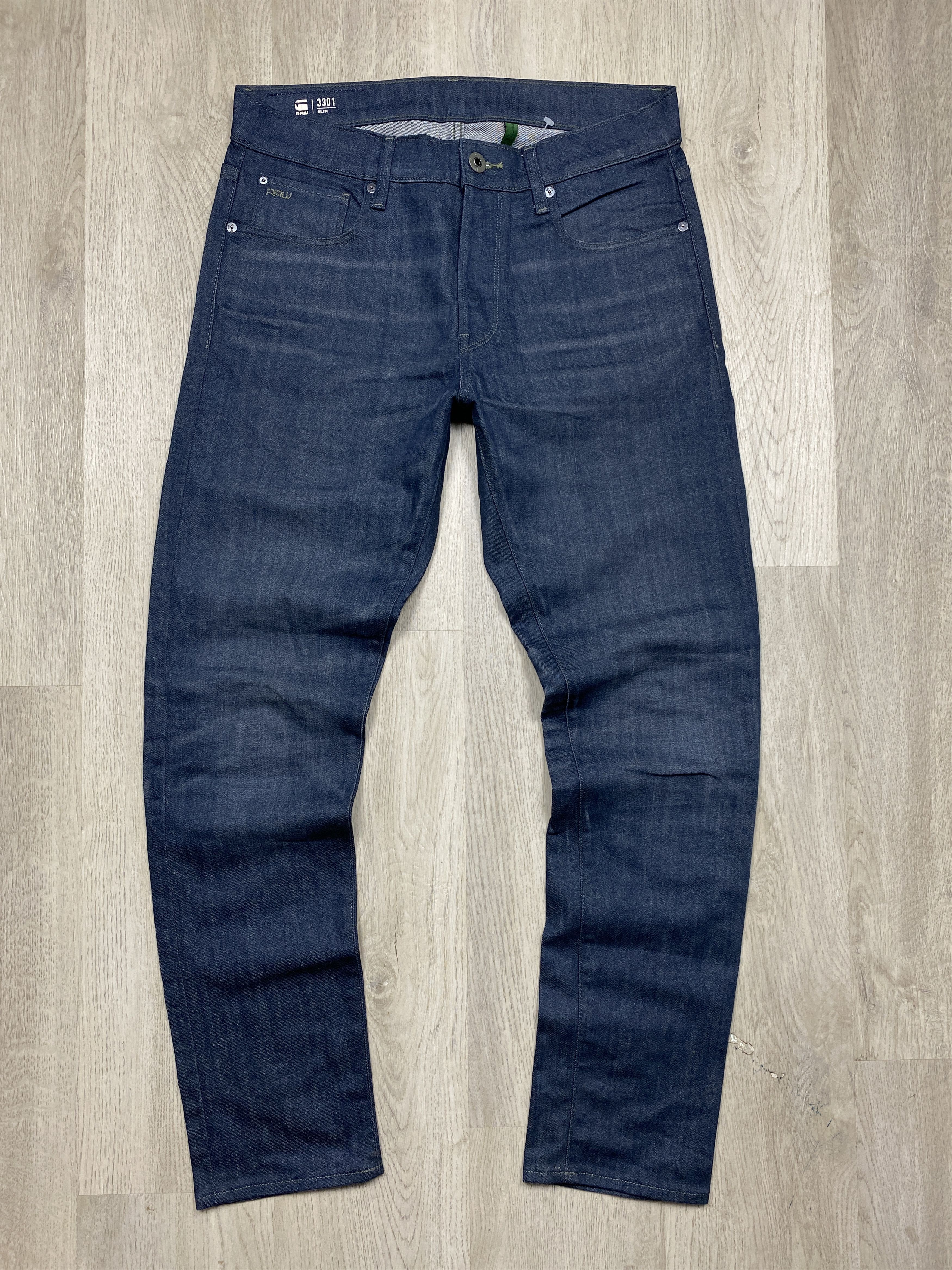 G-Star G Star Raw 3301 Slim Mens Denim Pants Jeans Size US 32 / EU 48 - 4 Thumbnail