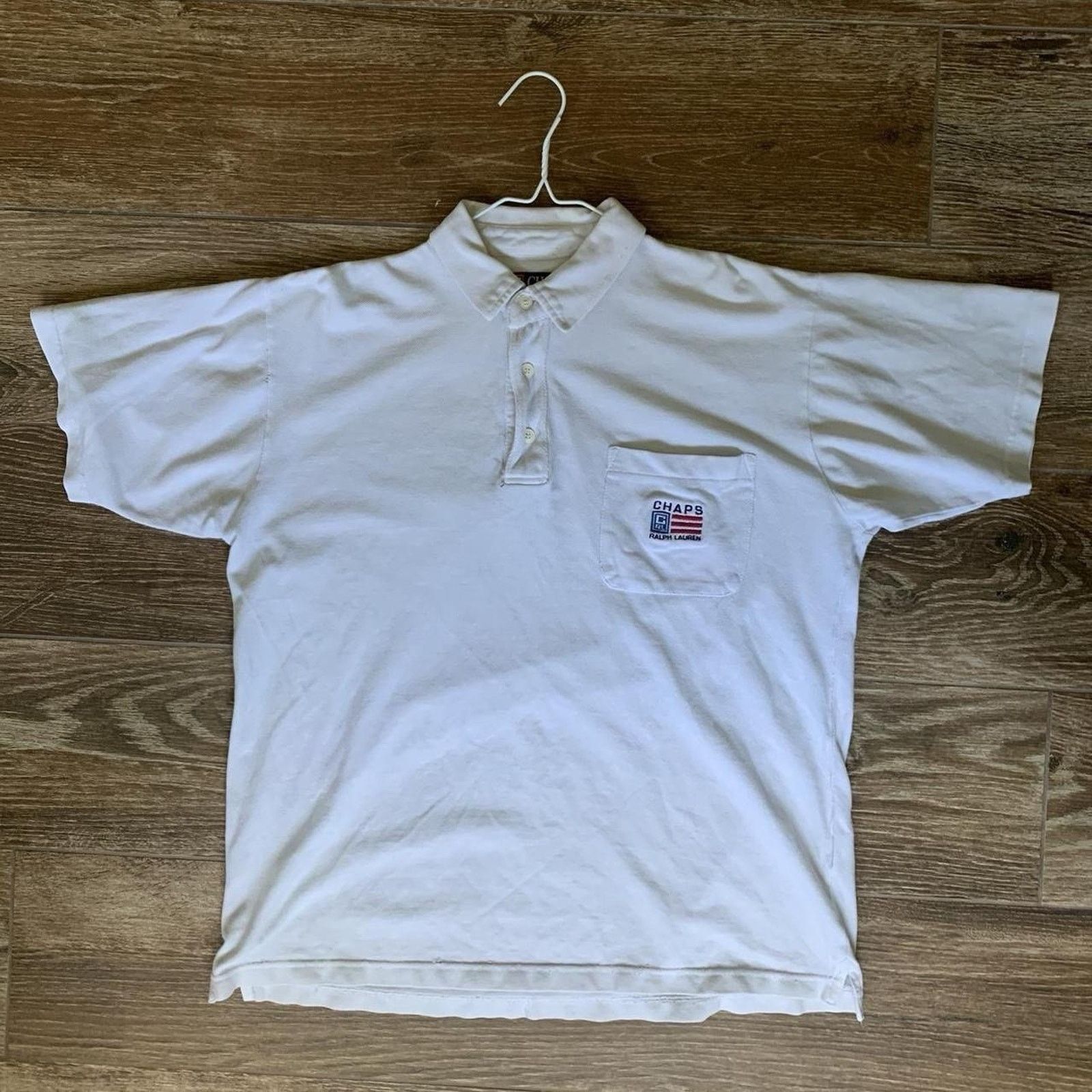 Chaps Vtg Y2K Chaps Ralph Lauren White Button Up Size M Size US M / EU 48-50 / 2 - 1 Thumbnail
