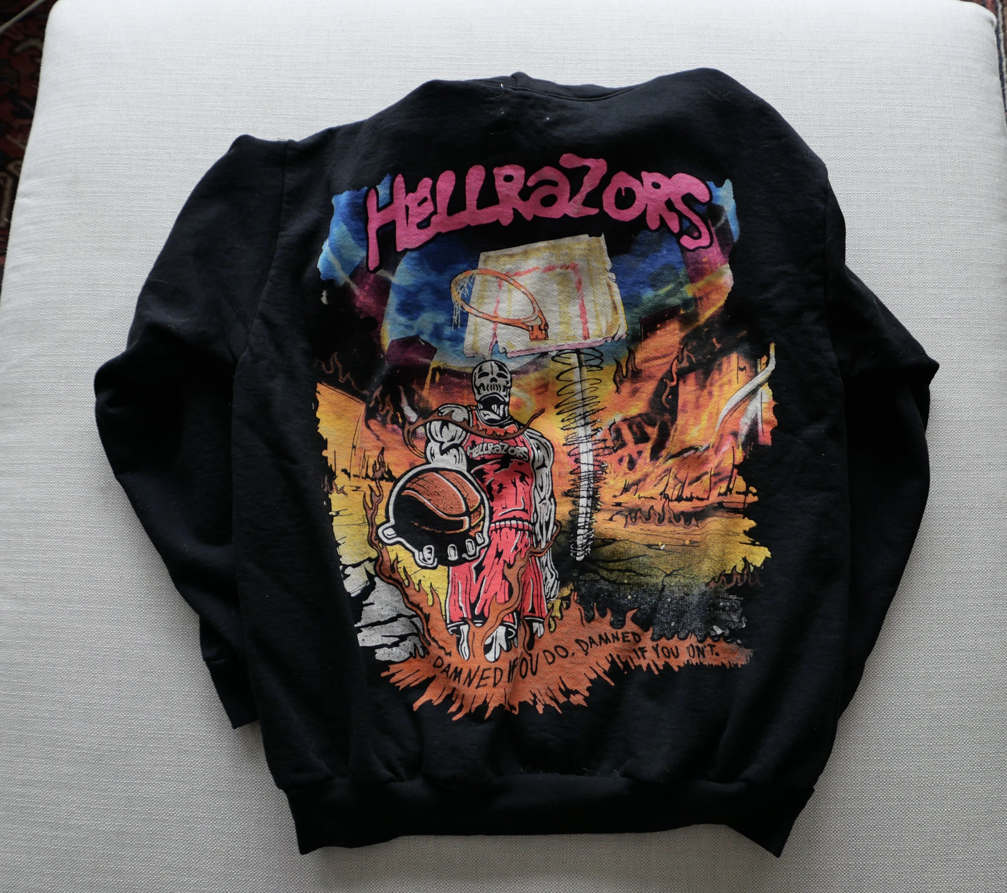 image of Warren Lotas Hell Razors Hoodie in Black, Men's (Size XL)