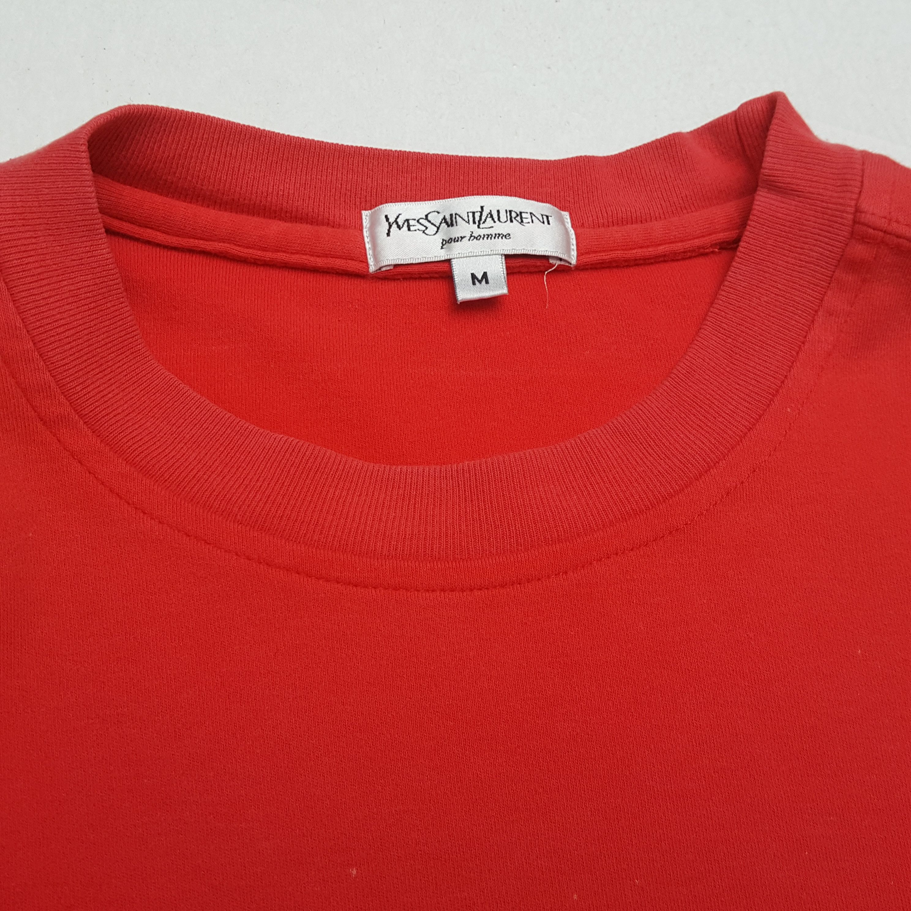 Vintage YVES SAINT LAURENT Luxury Fashion Brand Spellout Tshirt Size US L / EU 52-54 / 3 - 9 Thumbnail