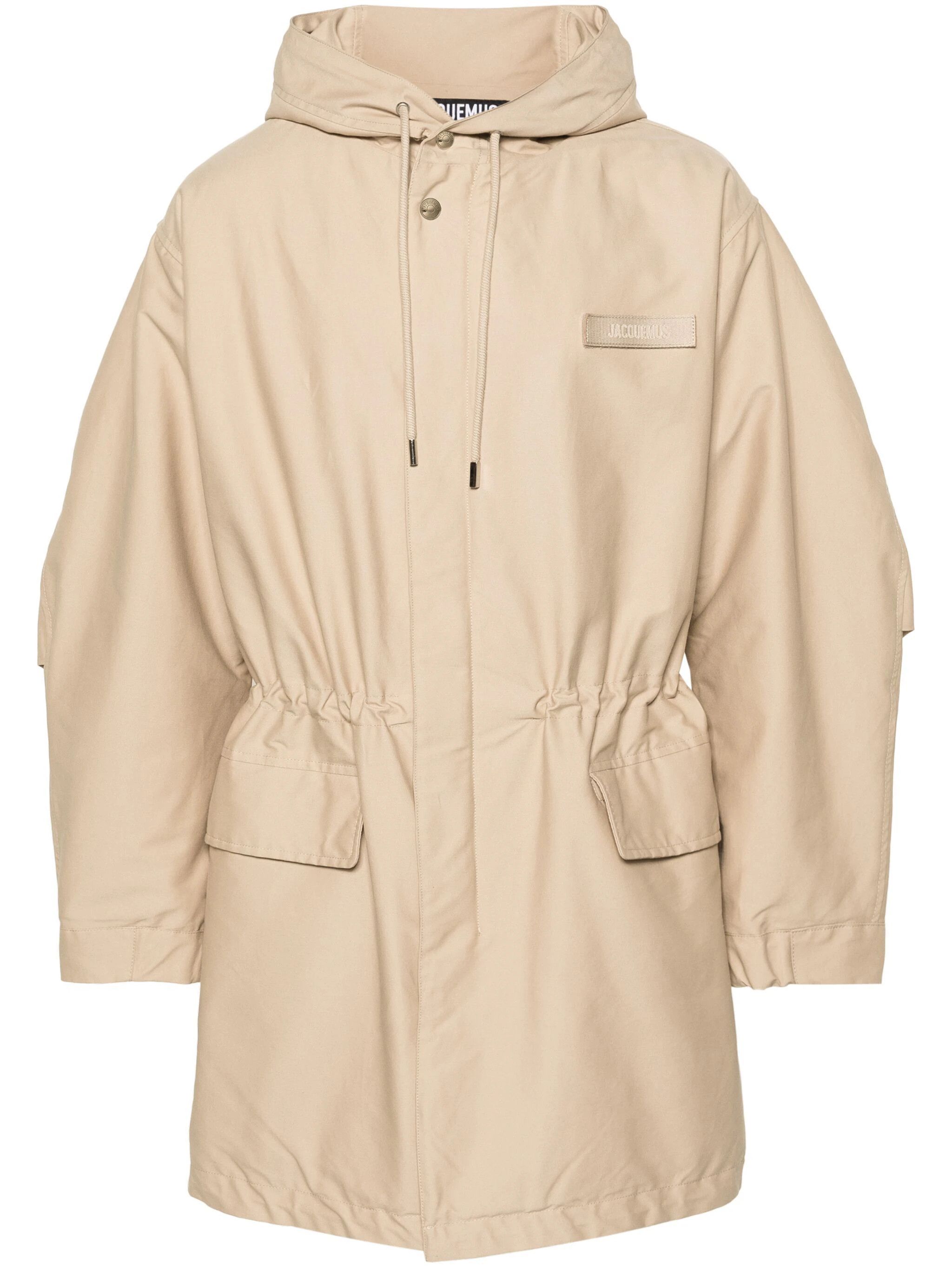 Jacquemus o1s22i1n1024 Hooded Padded Parka in Beige Size US M / EU 48-50 / 2 - 1 Thumbnail