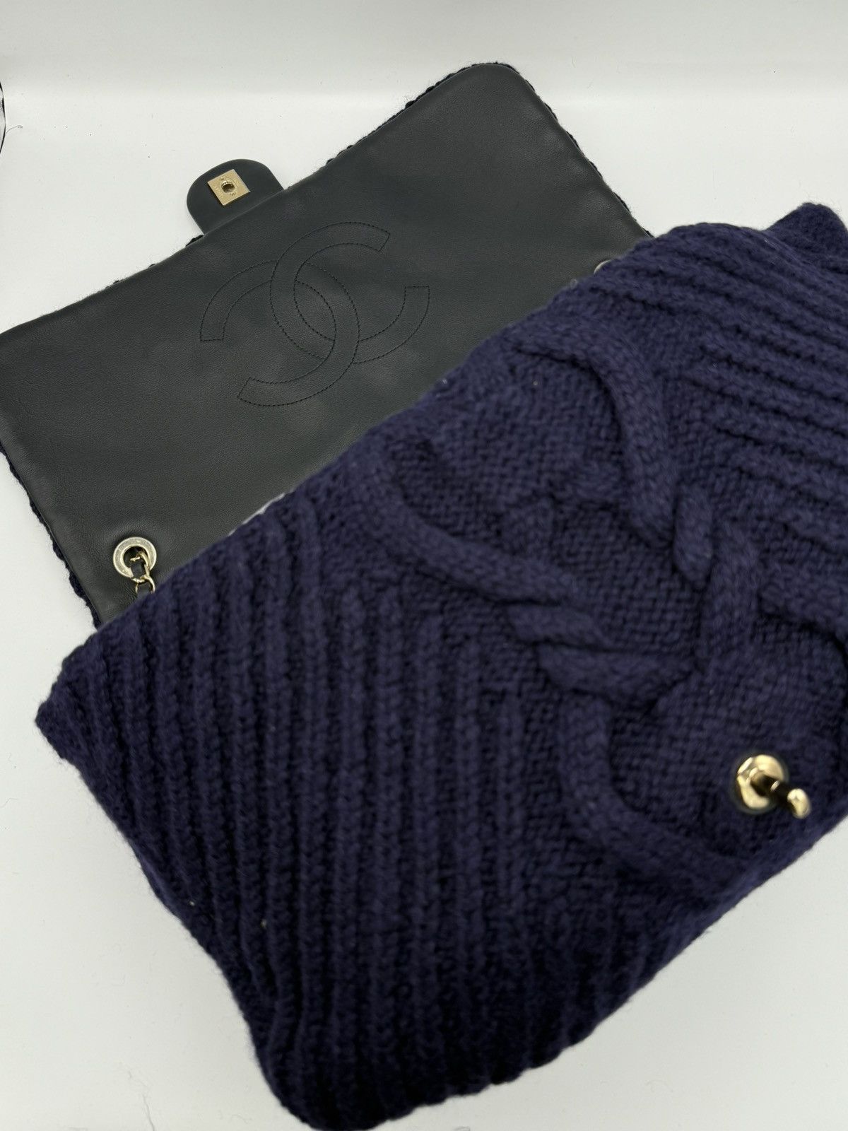 Chanel RARE XXL Chanel Knit Purple - luggage Flap bag Size ONE SIZE - 13 Thumbnail