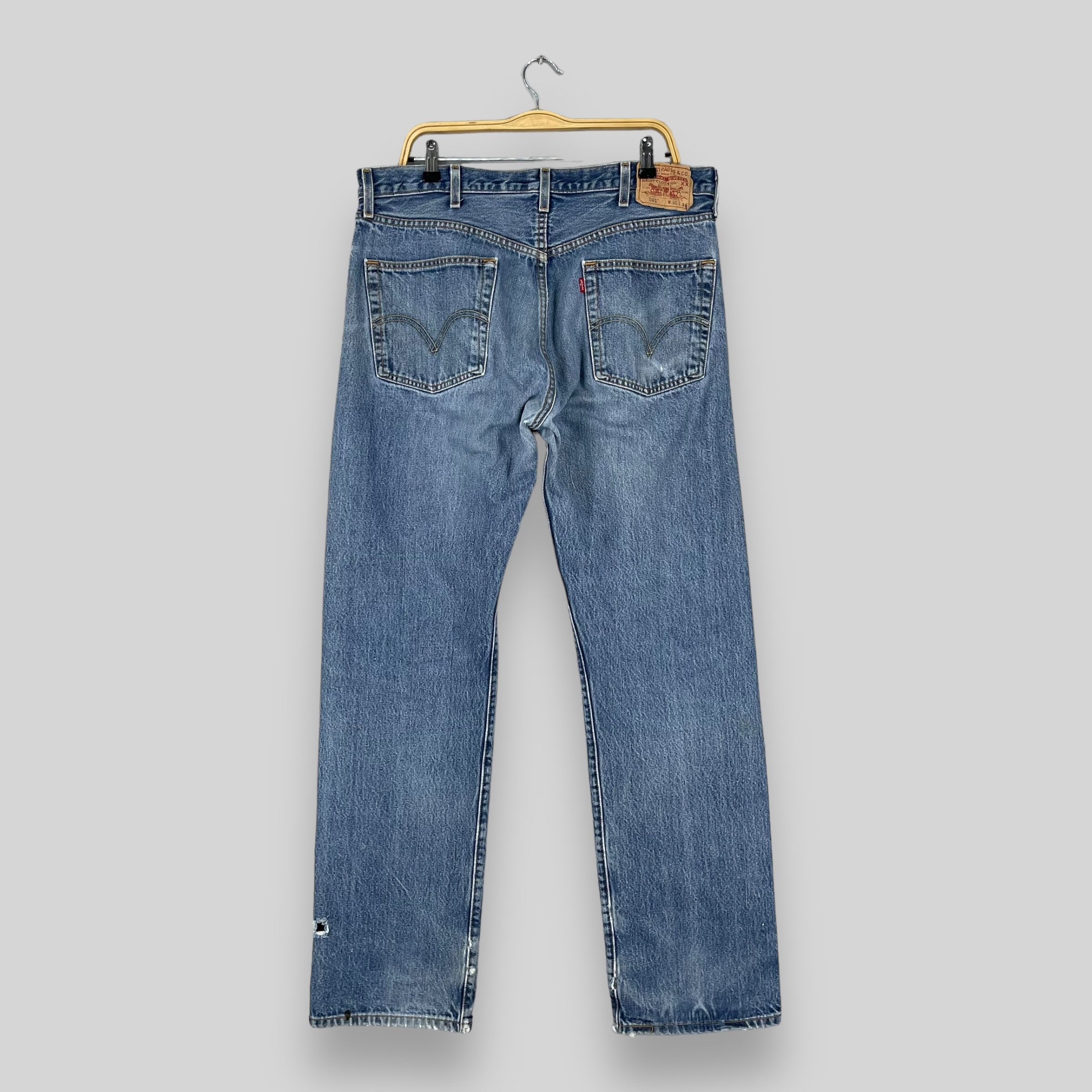Levi's × Vintage W38 L34 Vintage Levis 501 Distressed Reinforced Dirty Jeans Size US 38 / EU 54 - 14 Thumbnail