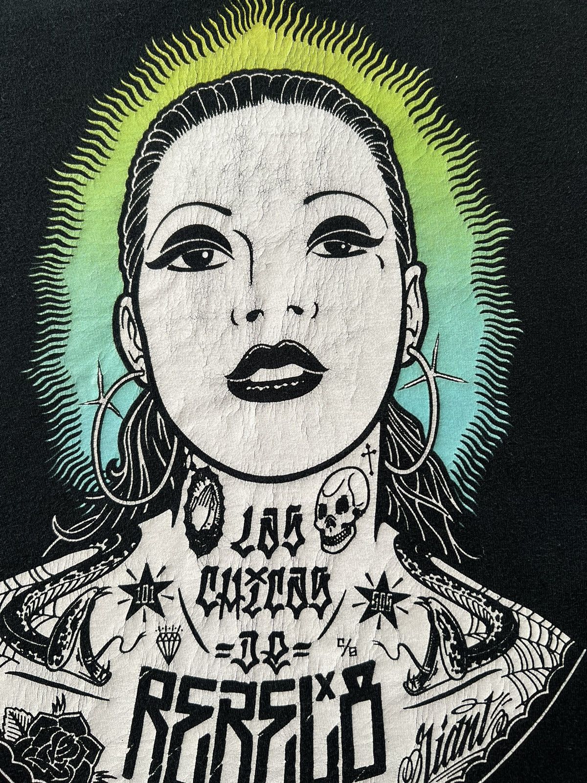 Rebel8 Vintage Rebel8 Tattoo Made in USA Women Black T-shirt Size L / US 10 / IT 46 - 6 Thumbnail