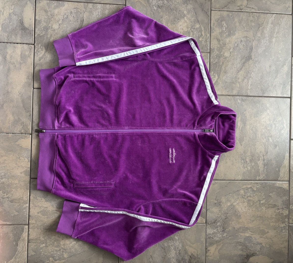 Unknown London ジップパーカー 紫 セットアップ UNKNOWN - ウォッシュ